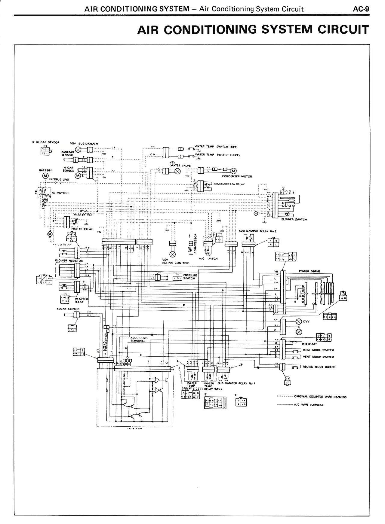 Air Conditioning System Circuit — MK2 Supra Air Conditioning System, page 9