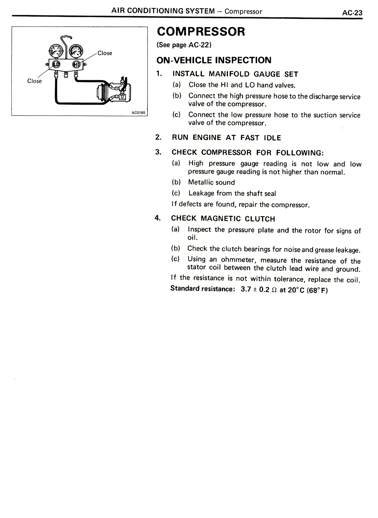 Compressor — MK2 Supra Air Conditioning System, page 23