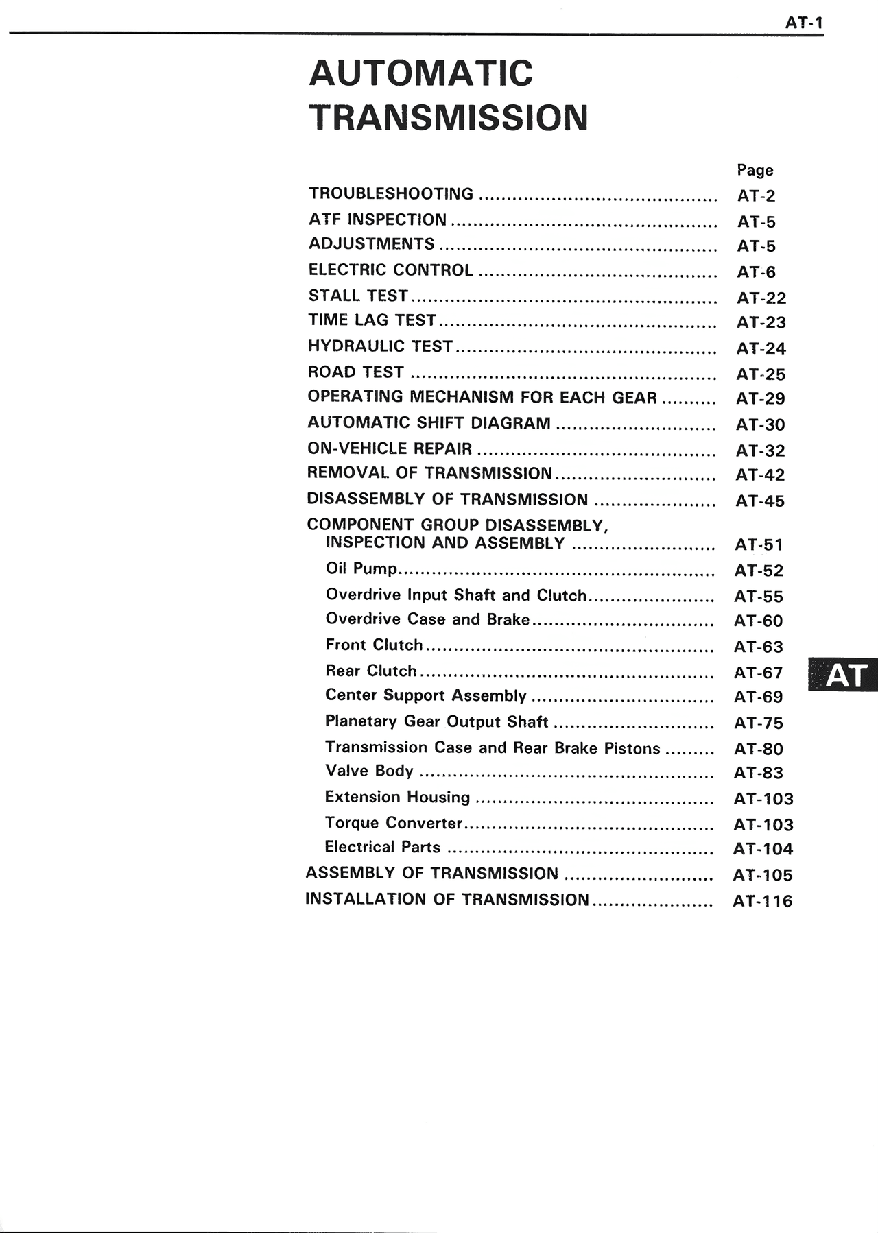 Automatic Transmission — MK2 Supra Automatic Transmission, page 1