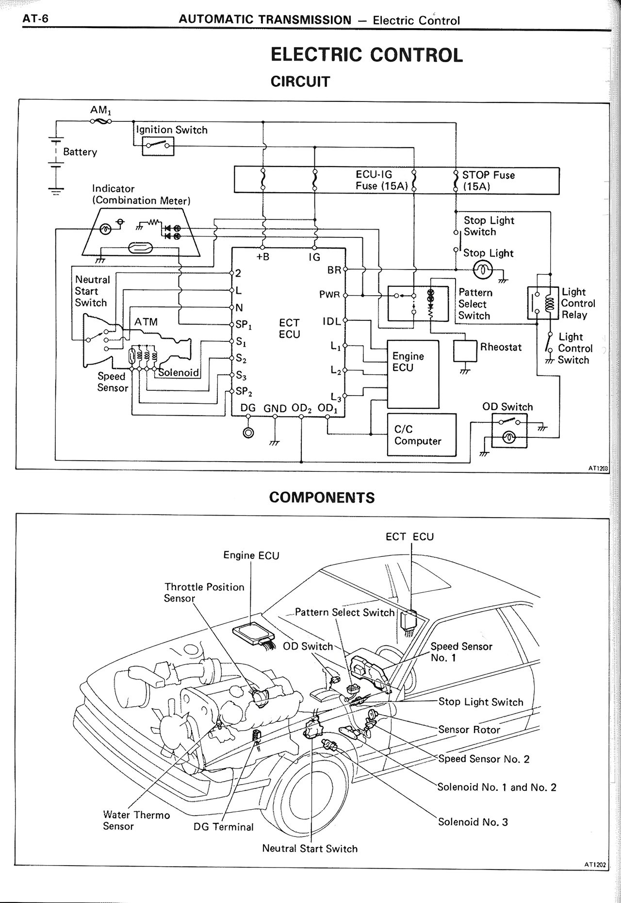 Electric Control — MK2 Supra Automatic Transmission, page 6