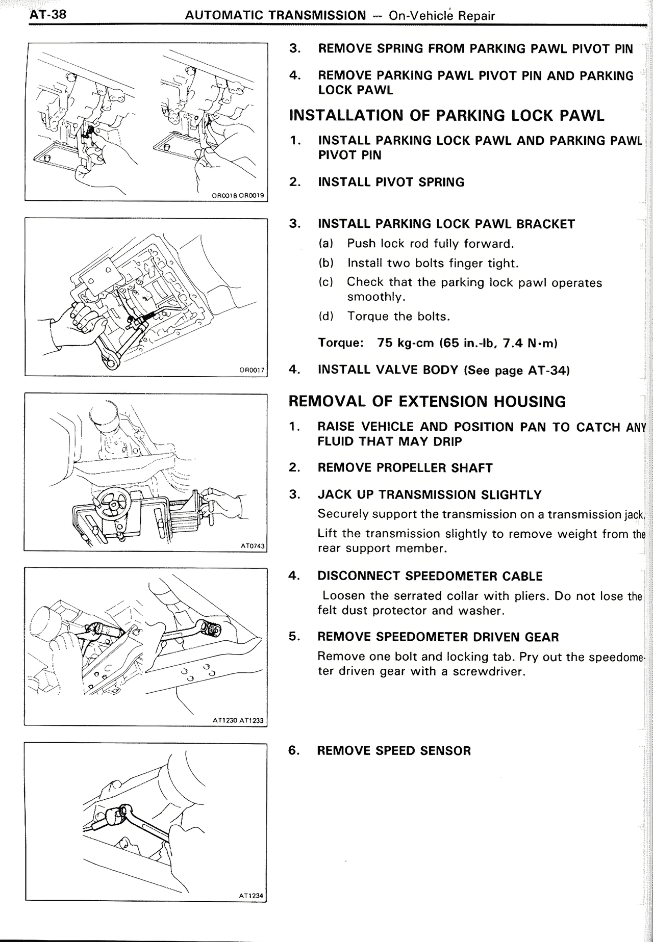 Automatic Transmission — MK2 Supra Automatic Transmission, page 38
