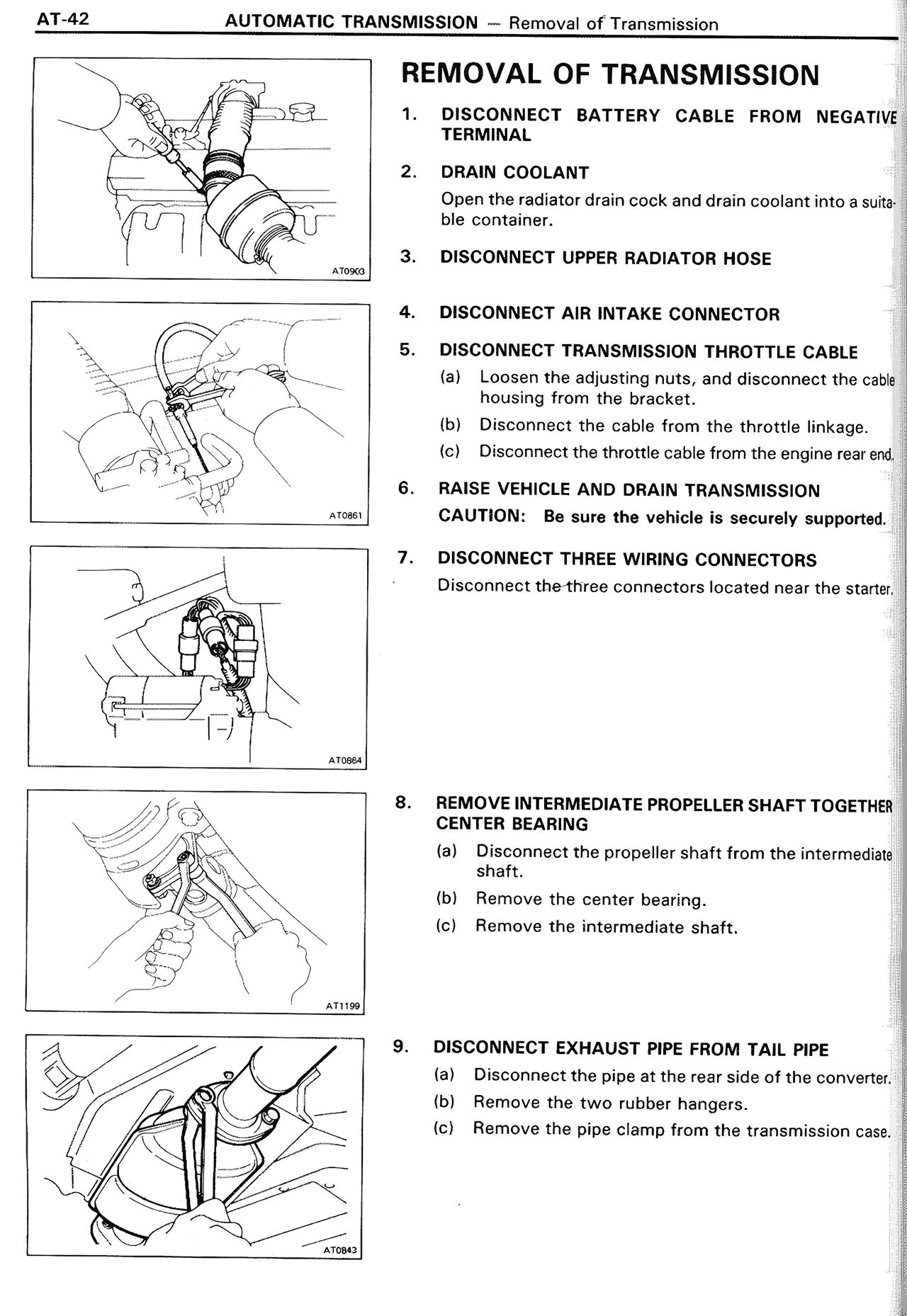 Removal of Transmission — MK2 Supra Automatic Transmission, page 42