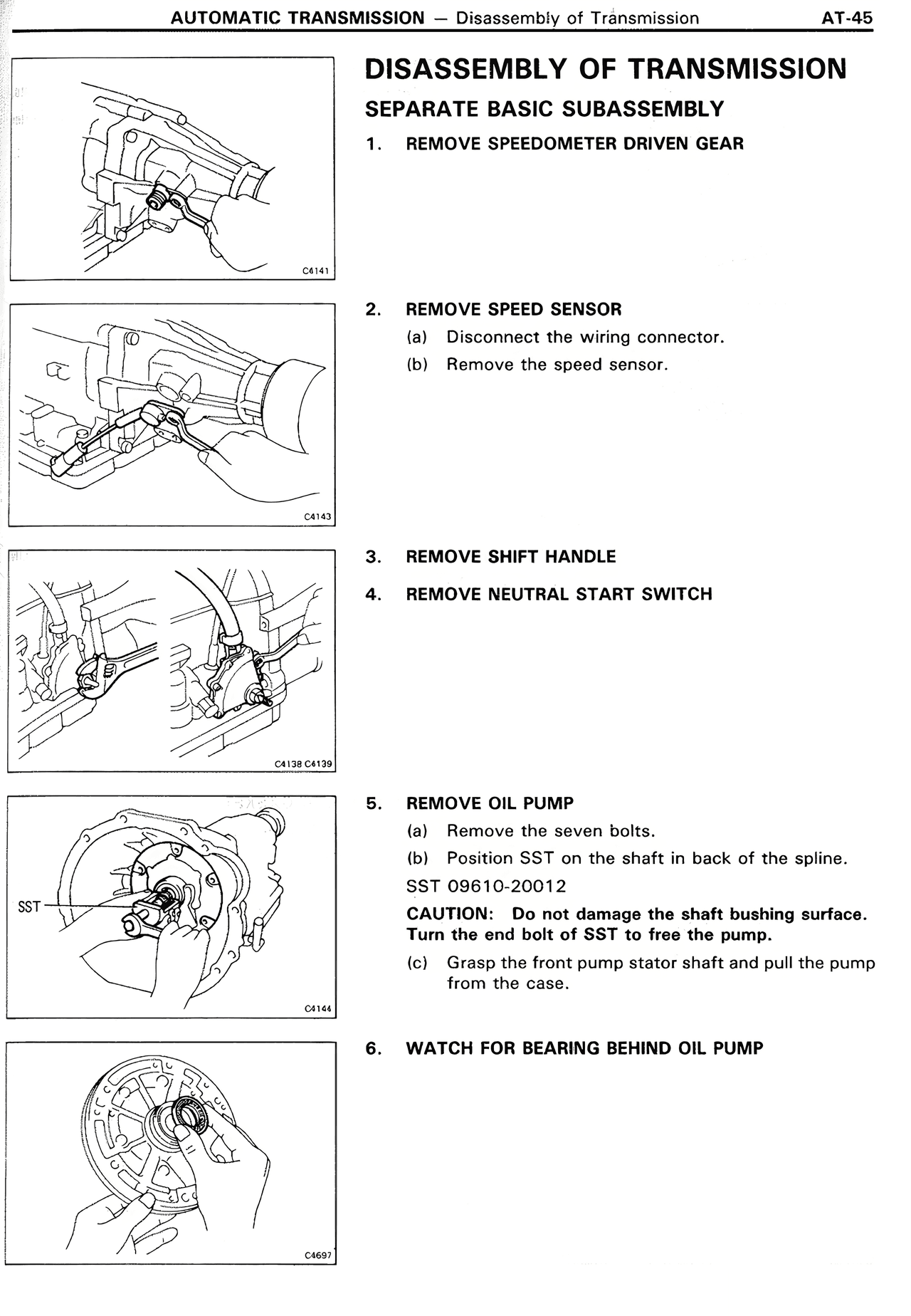 Disassembly of Transmission — MK2 Supra Automatic Transmission, page 45