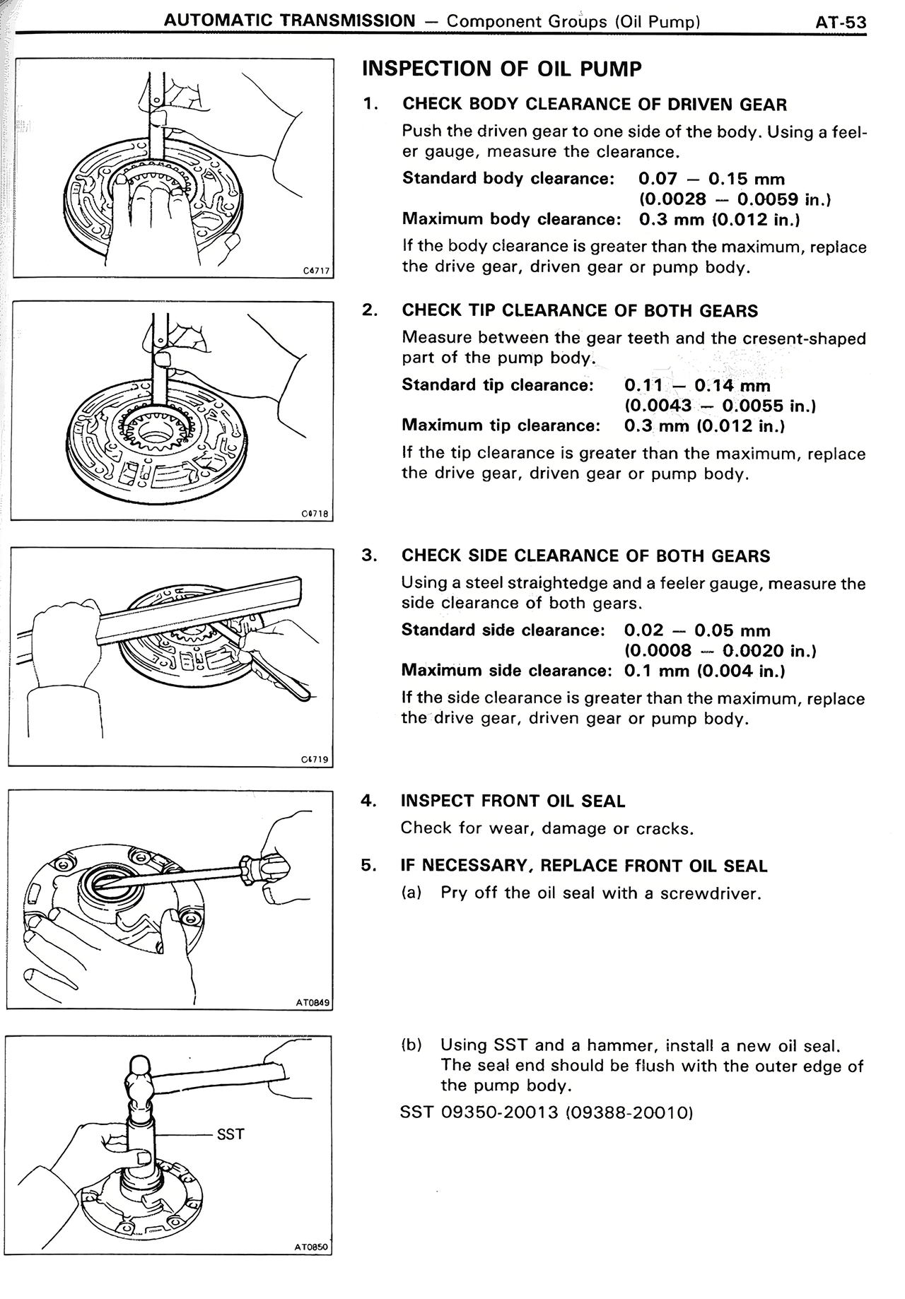 Inspection of Oil Pump — MK2 Supra Automatic Transmission, page 53