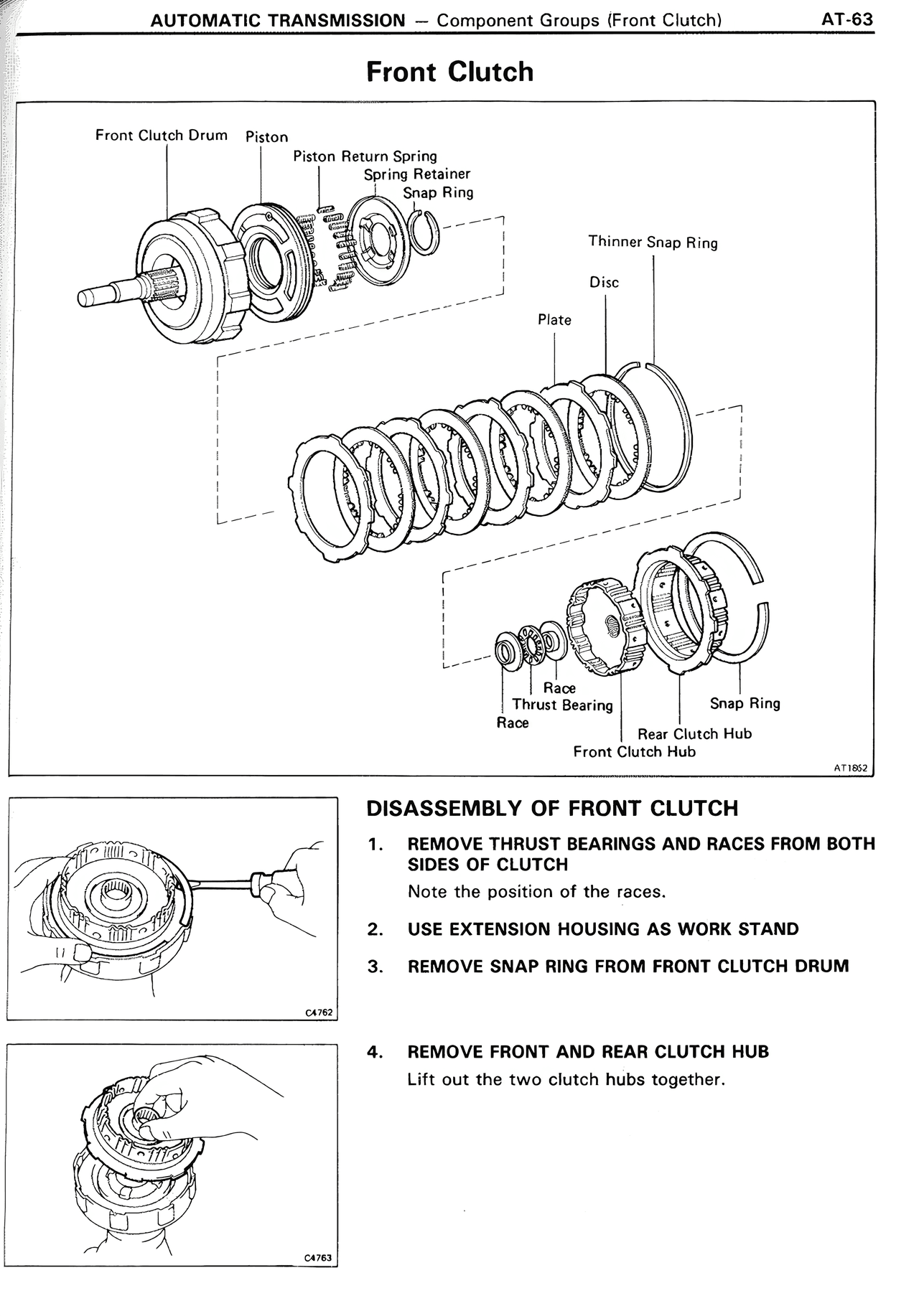 Front Clutch — MK2 Supra Automatic Transmission, page 63