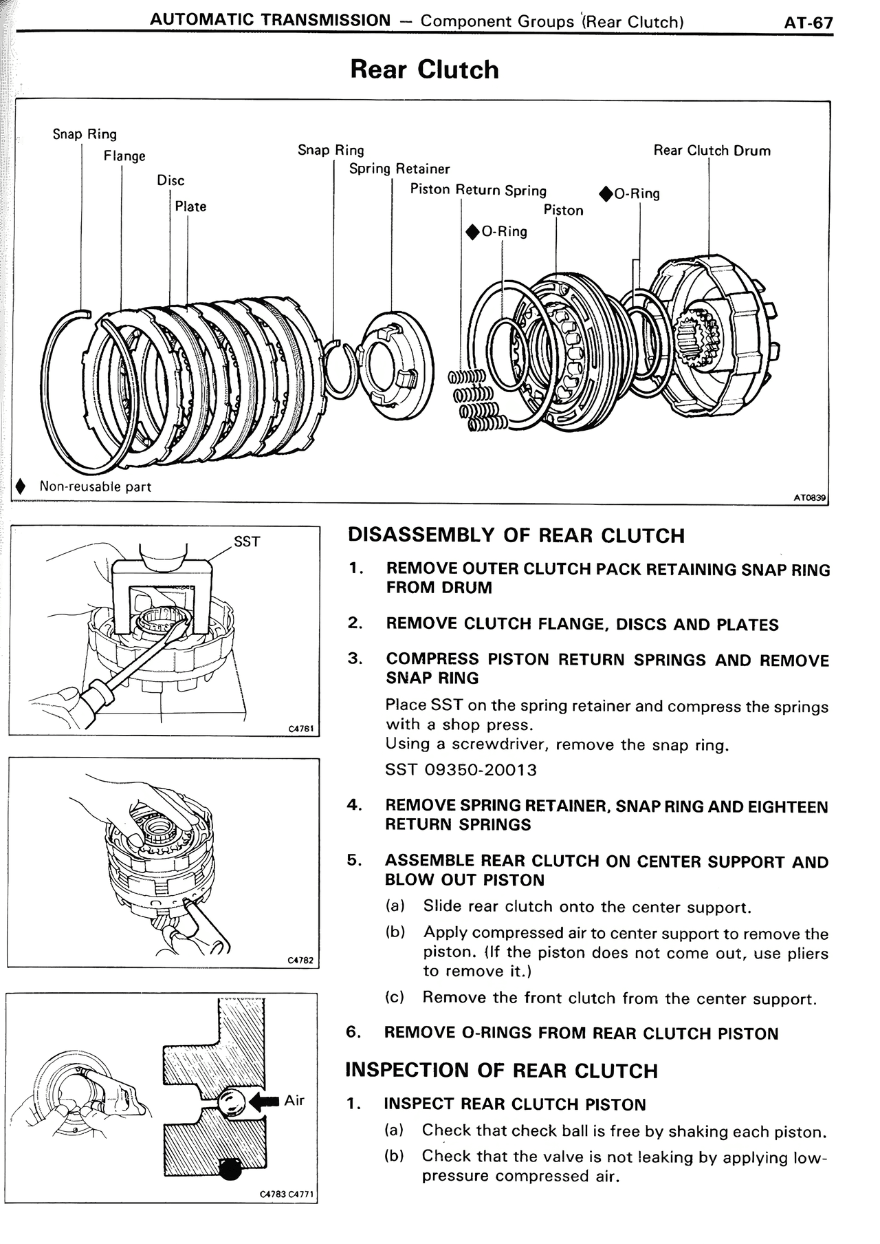 Rear Clutch — MK2 Supra Automatic Transmission, page 67