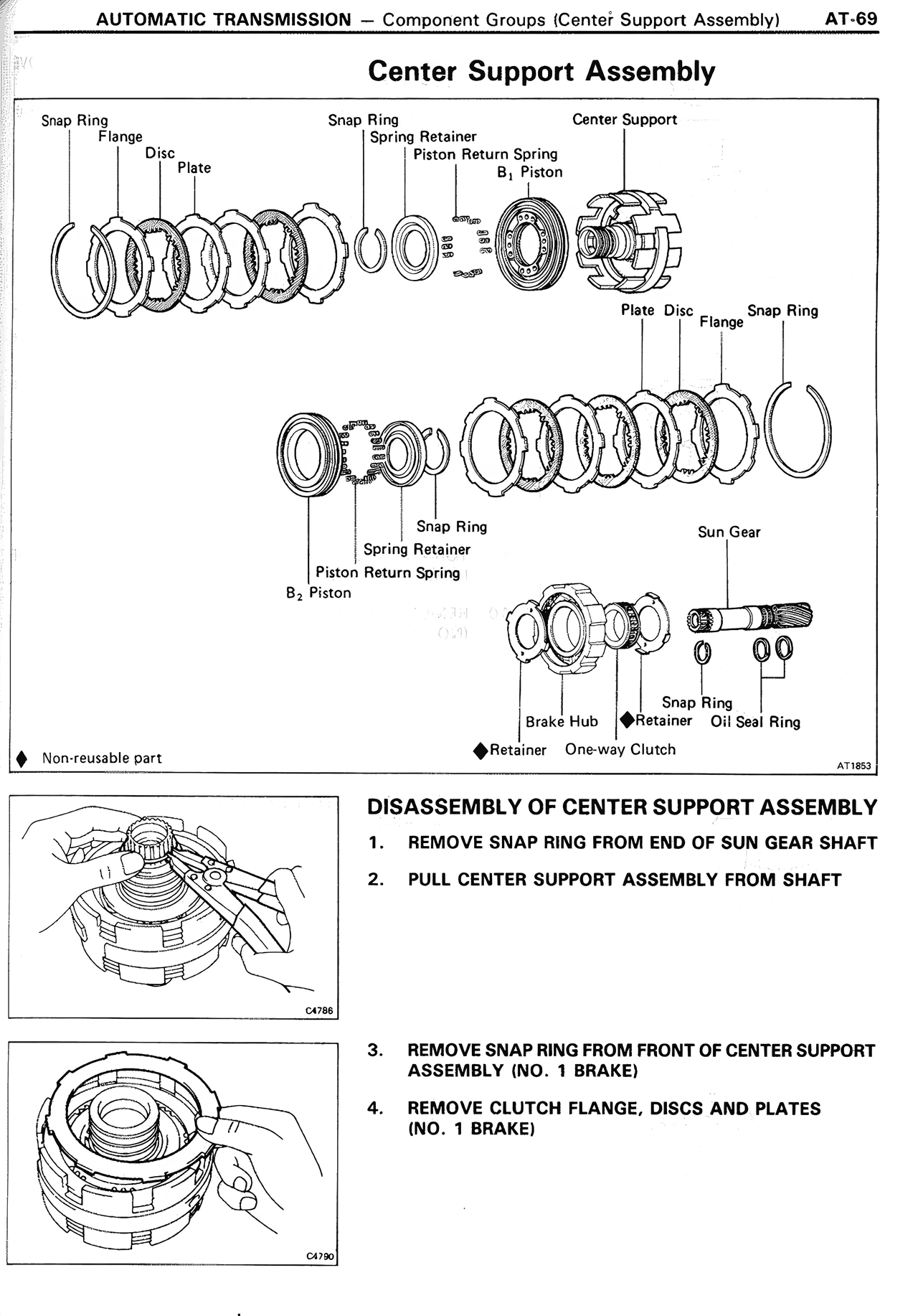 Center Support Assembly — MK2 Supra Automatic Transmission, page 69