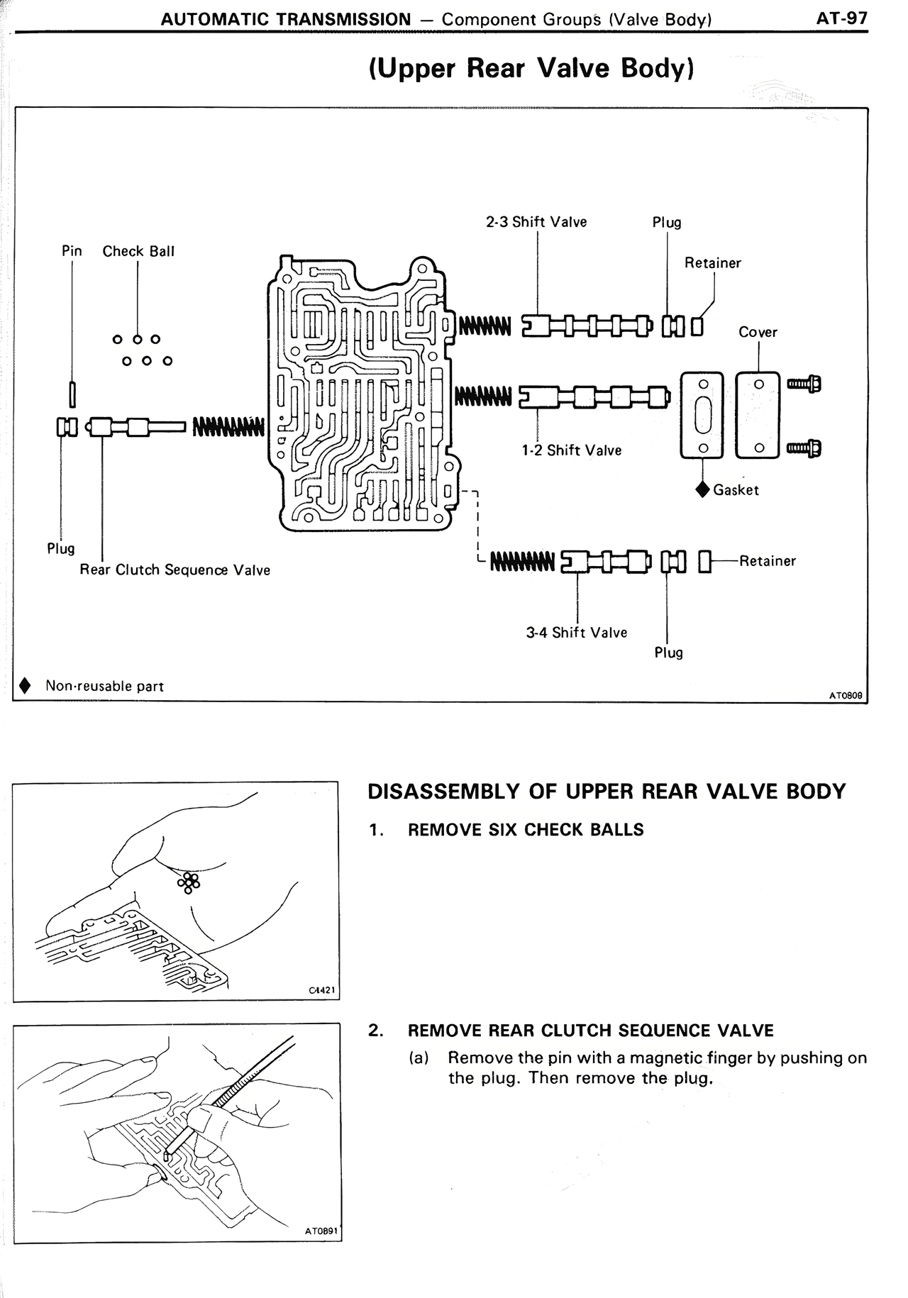 (Upper Rear Valve Body) — MK2 Supra Automatic Transmission, page 97