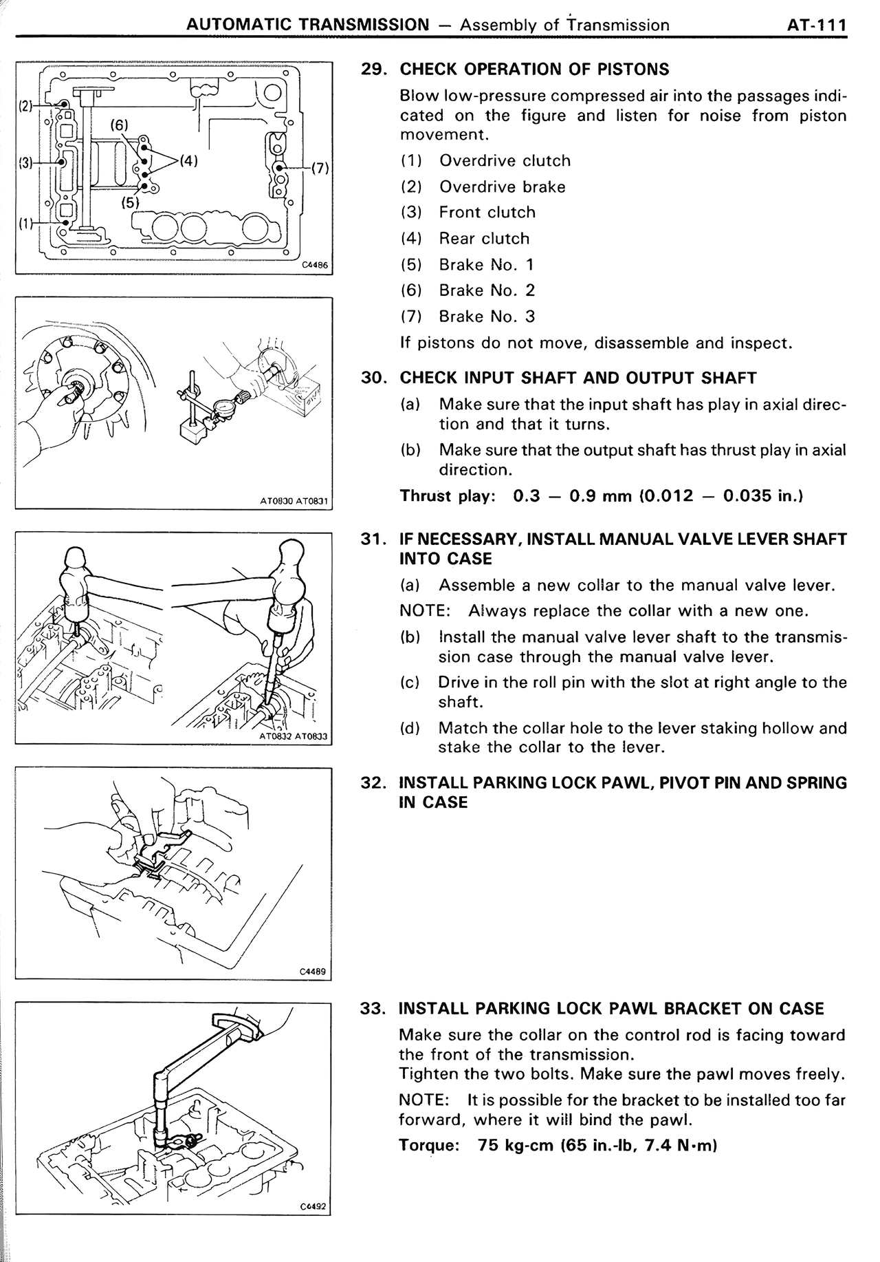 Automatic Transmission — MK2 Supra Automatic Transmission, page 111