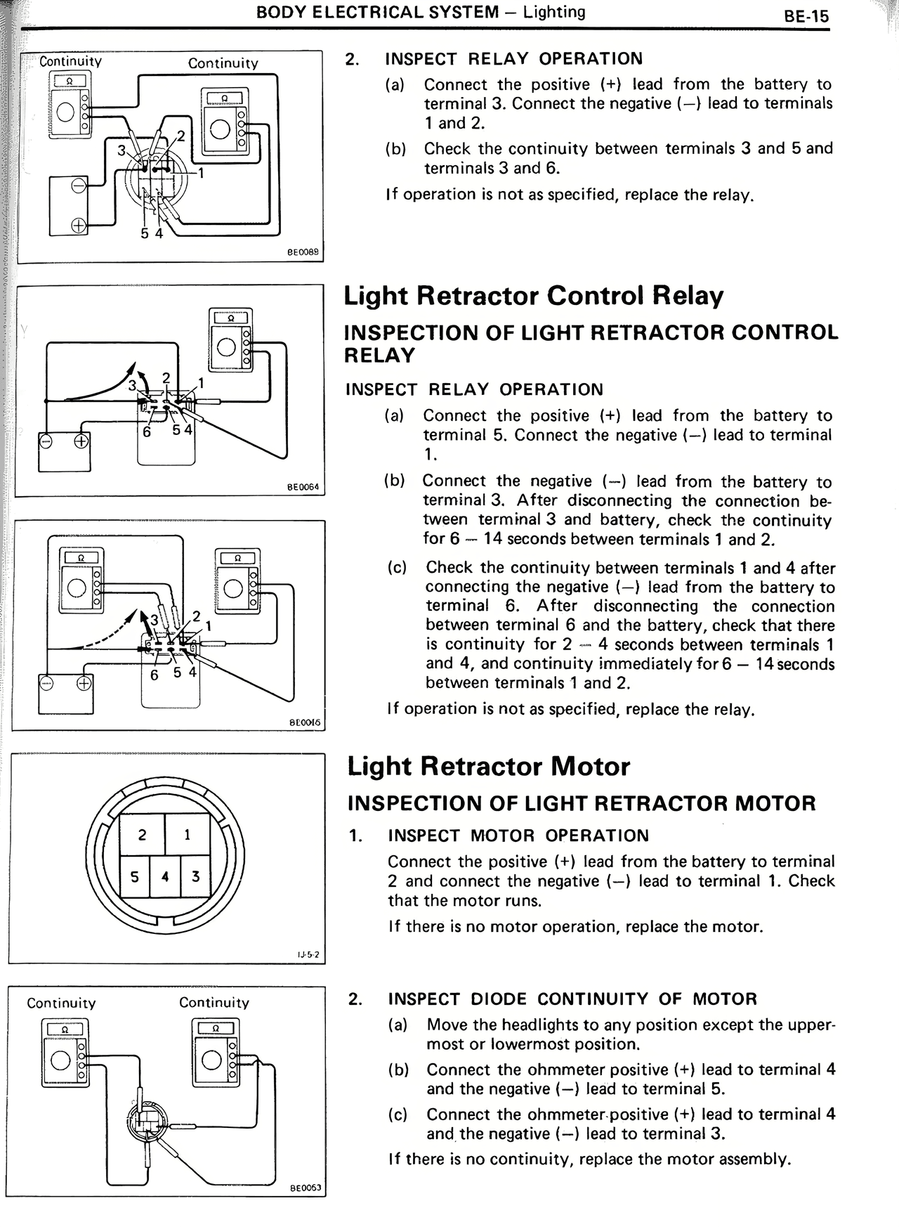 Body Electrical System — MK2 Supra Body Electrical System, page 15