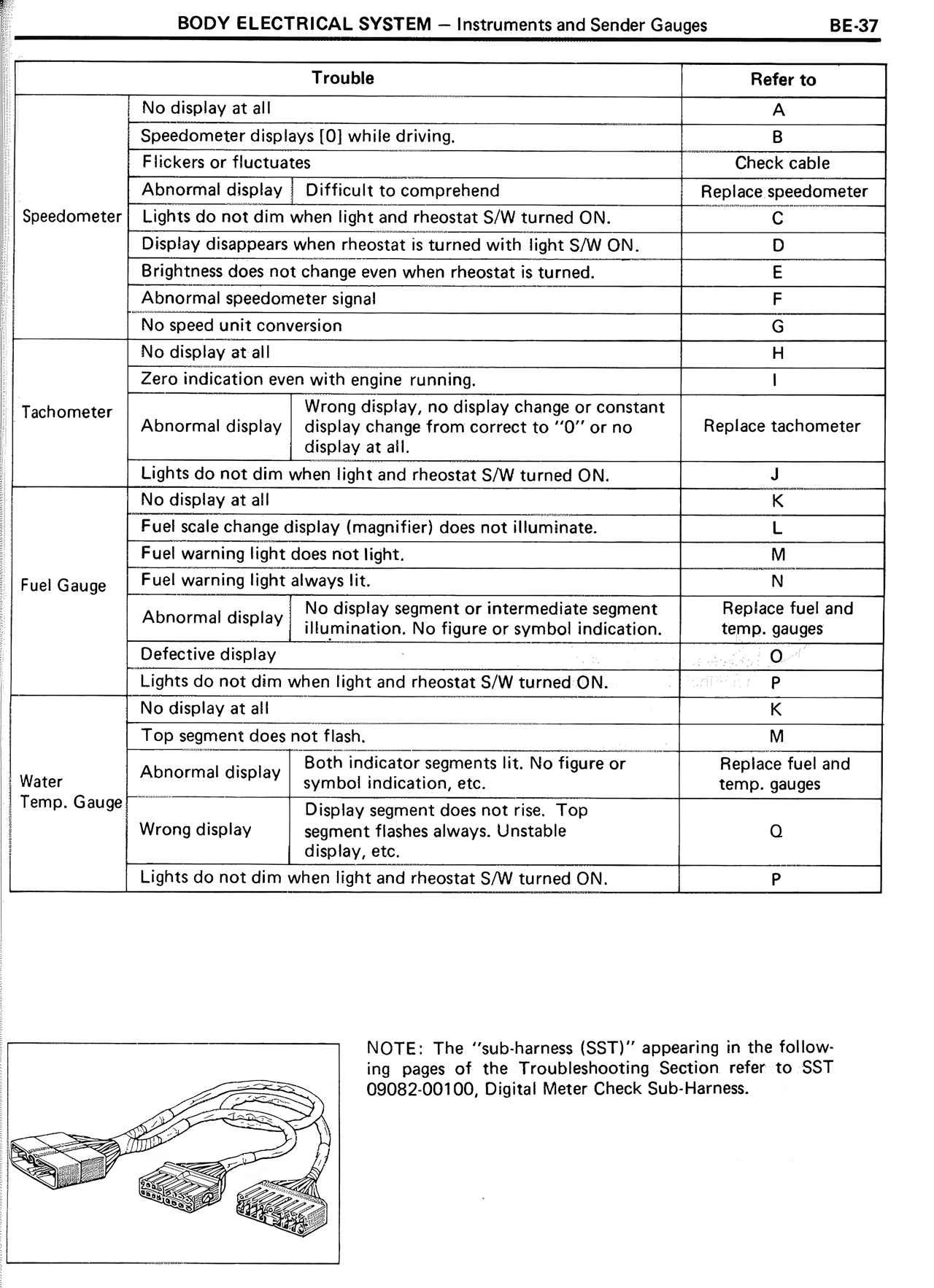 Body Electrical System — MK2 Supra Body Electrical System, page 37