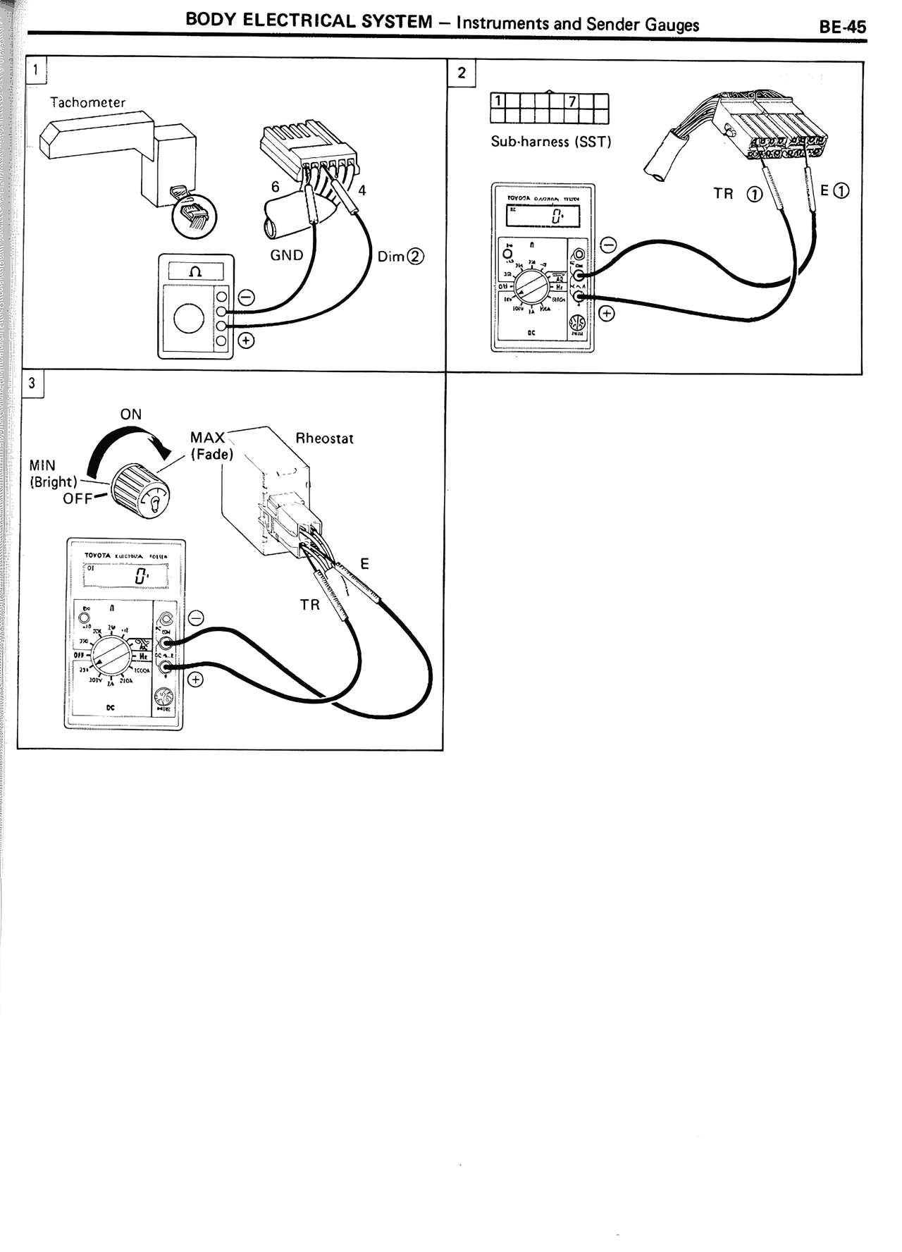 Body Electrical System — MK2 Supra Body Electrical System, page 45