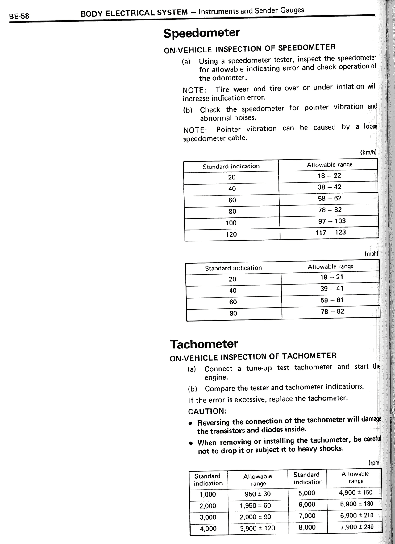 Speedometer — MK2 Supra Body Electrical System, page 58