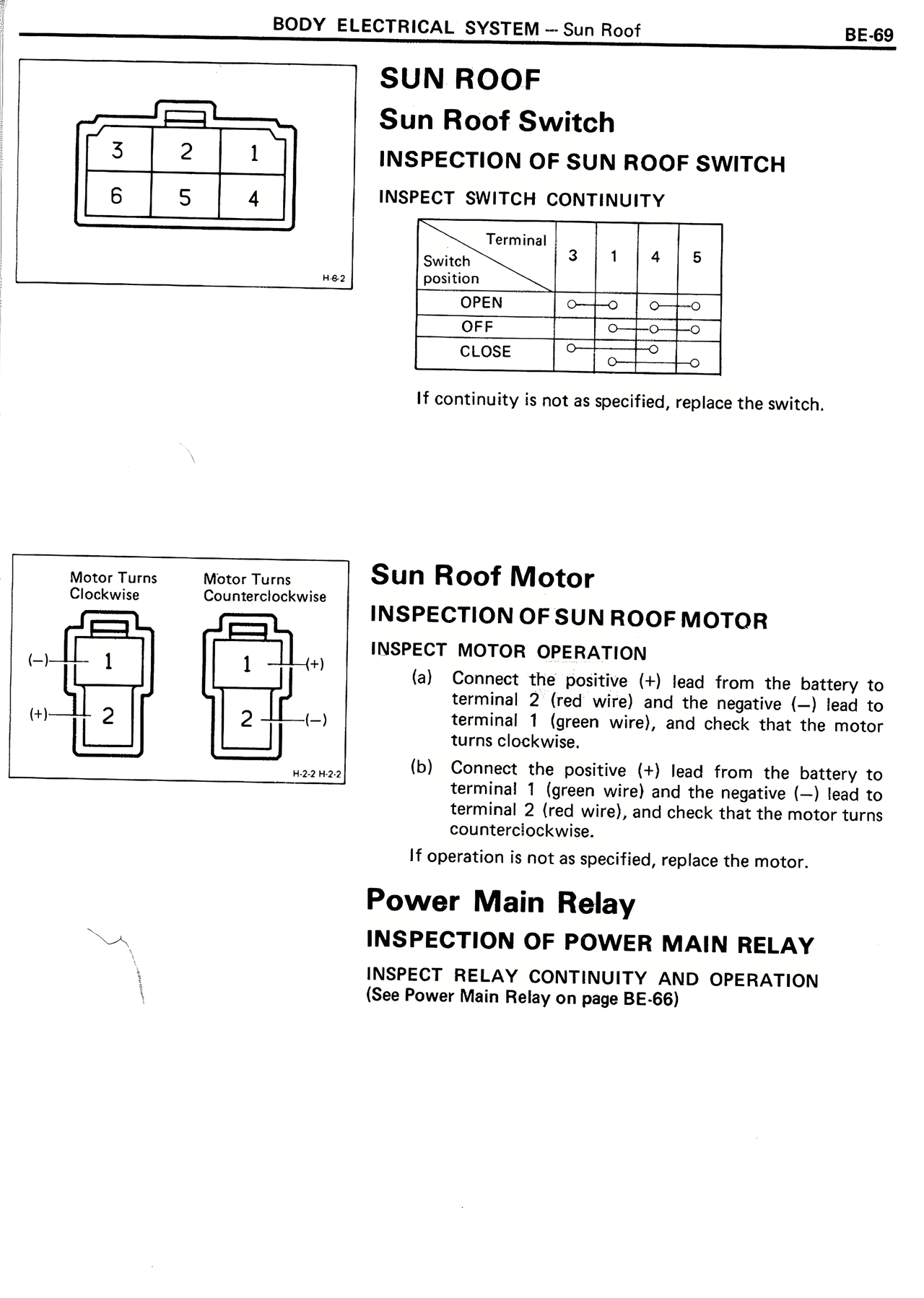 Sun Roof — MK2 Supra Body Electrical System, page 69