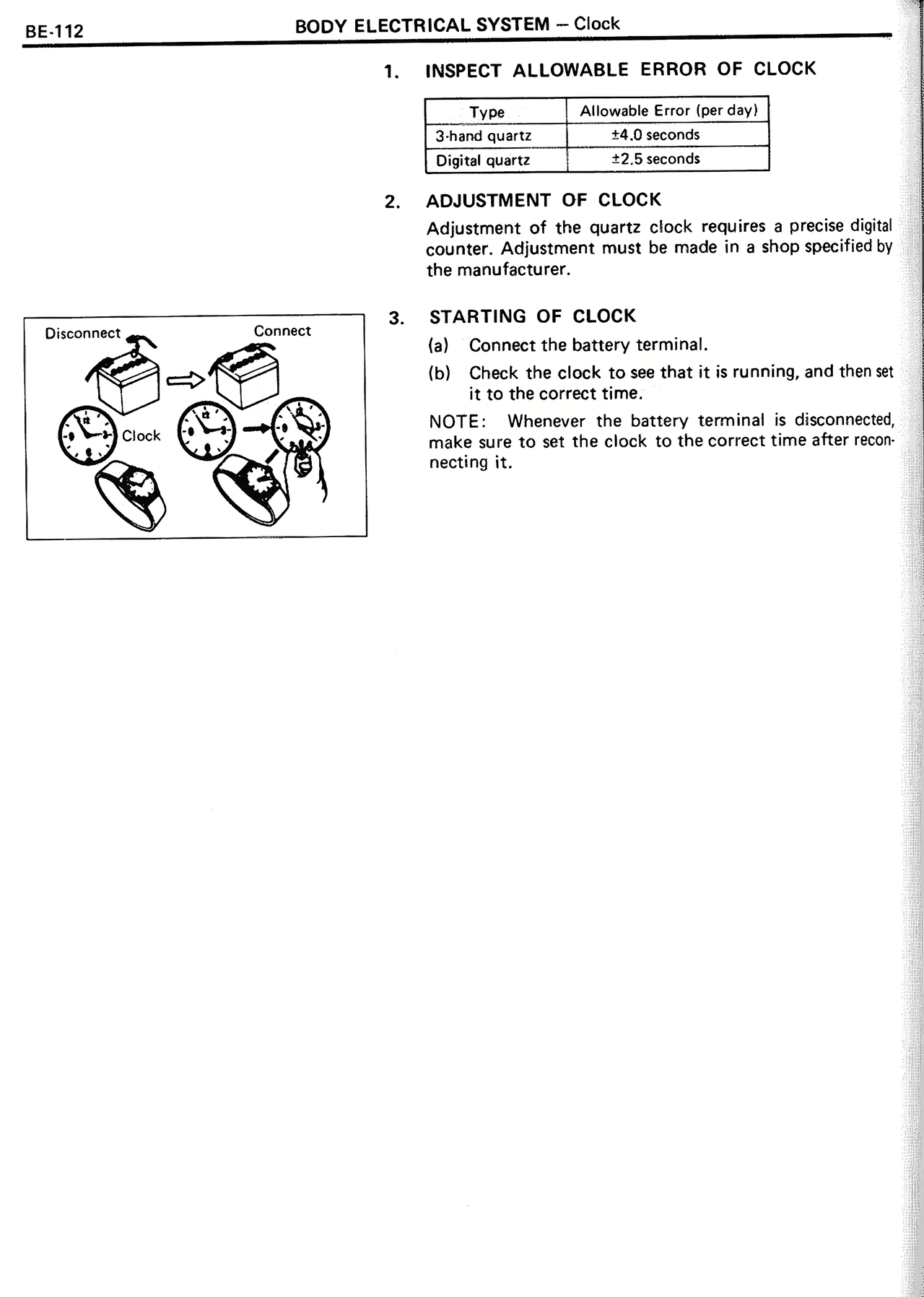 Body Electrical System — MK2 Supra Body Electrical System, page 112