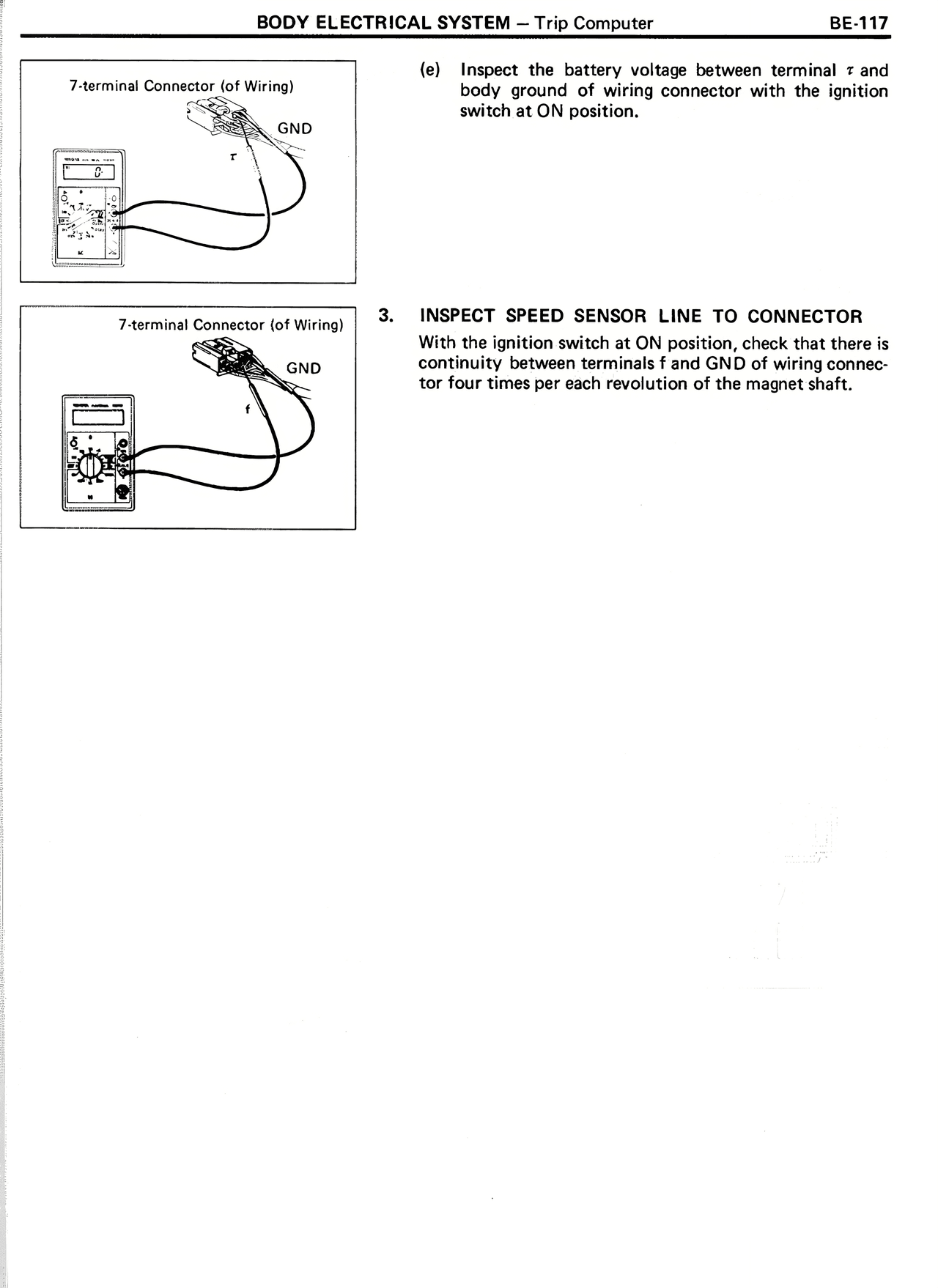 Body Electrical System — MK2 Supra Body Electrical System, page 117