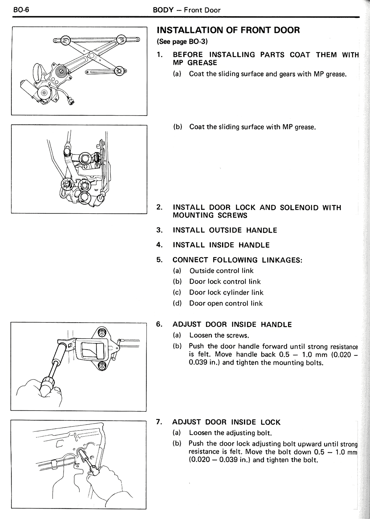 Installation of Front Door — MK2 Supra Body, page 6