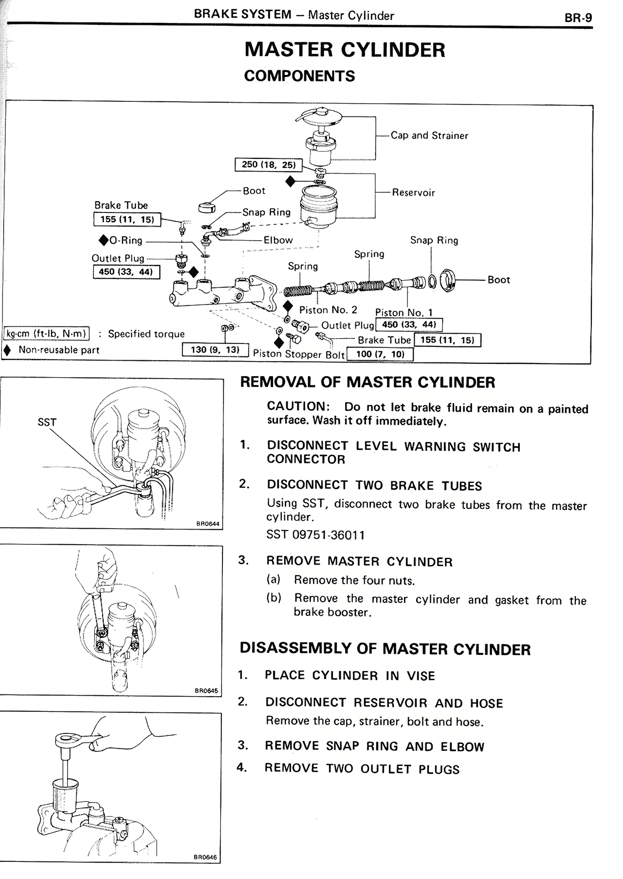Master Cylinder Components — MK2 Supra Brake System, page 9