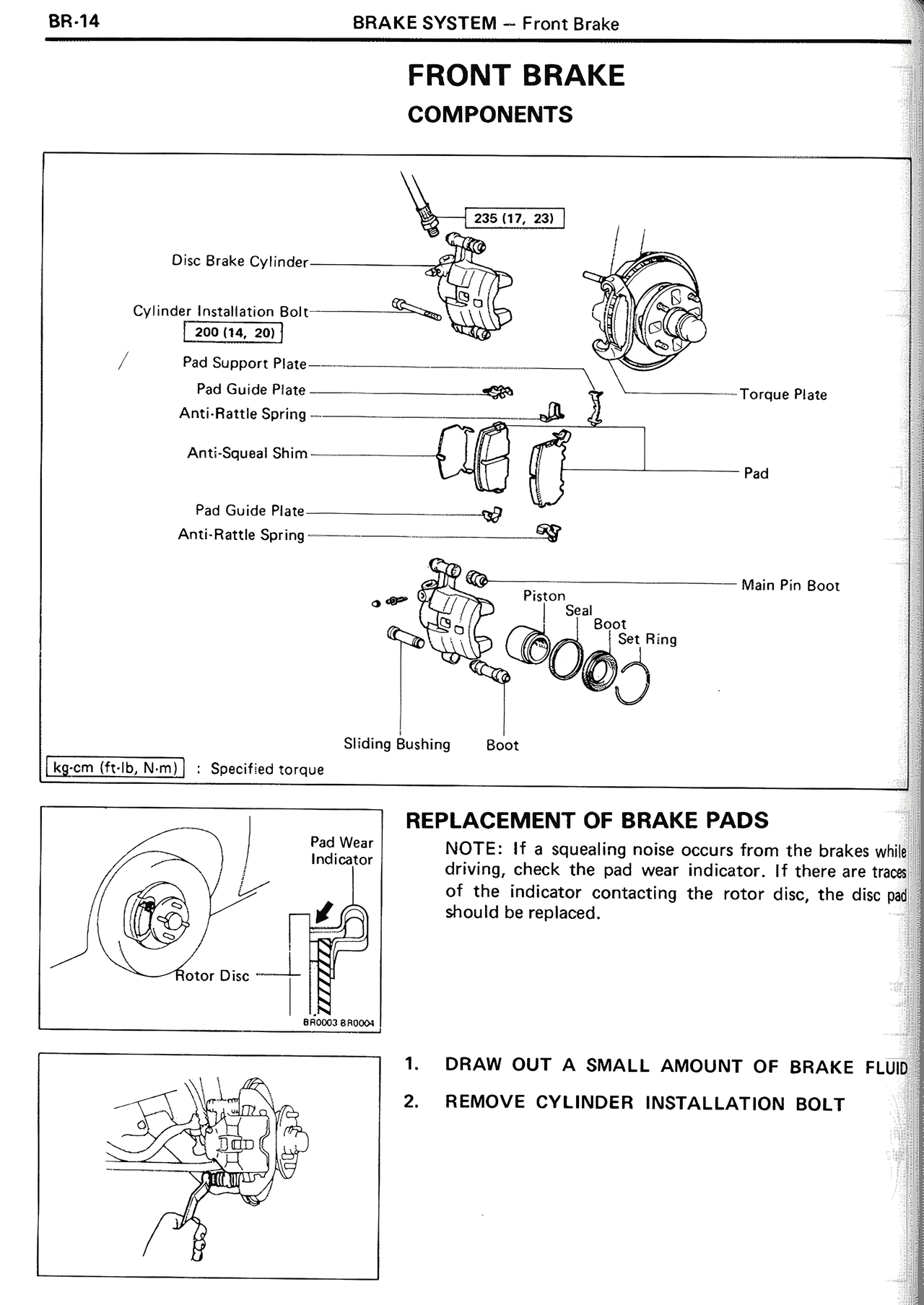 Front Brake Components — MK2 Supra Brake System, page 14