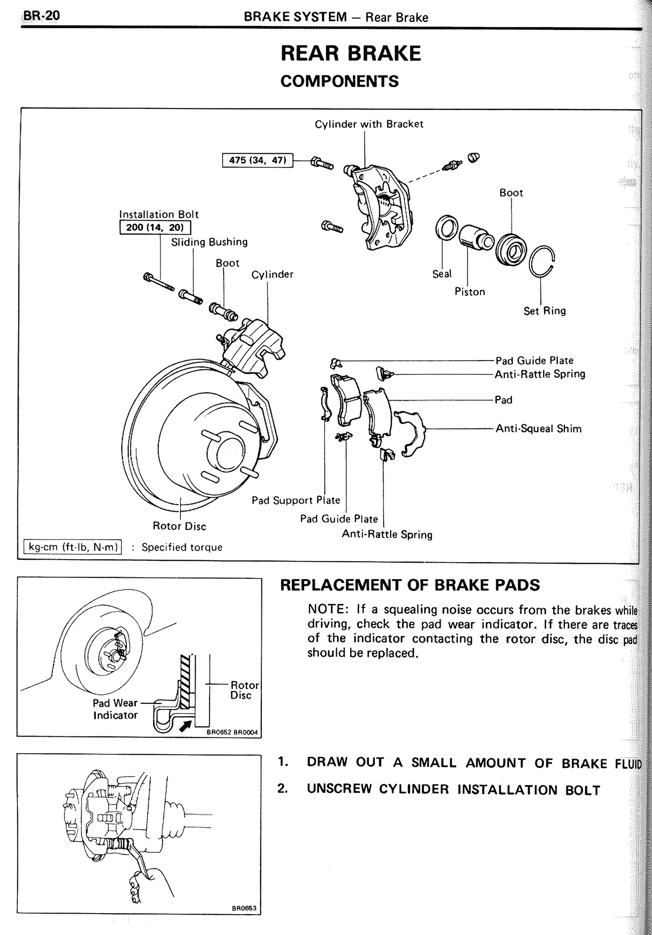 Rear Brake Components — MK2 Supra Brake System, page 20