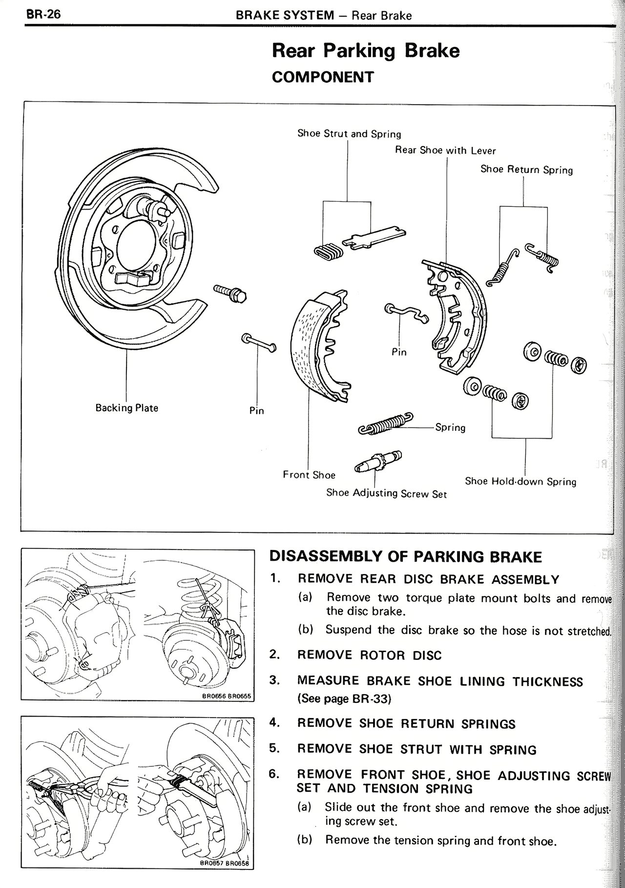 Rear Parking Brake Component — MK2 Supra Brake System, page 26