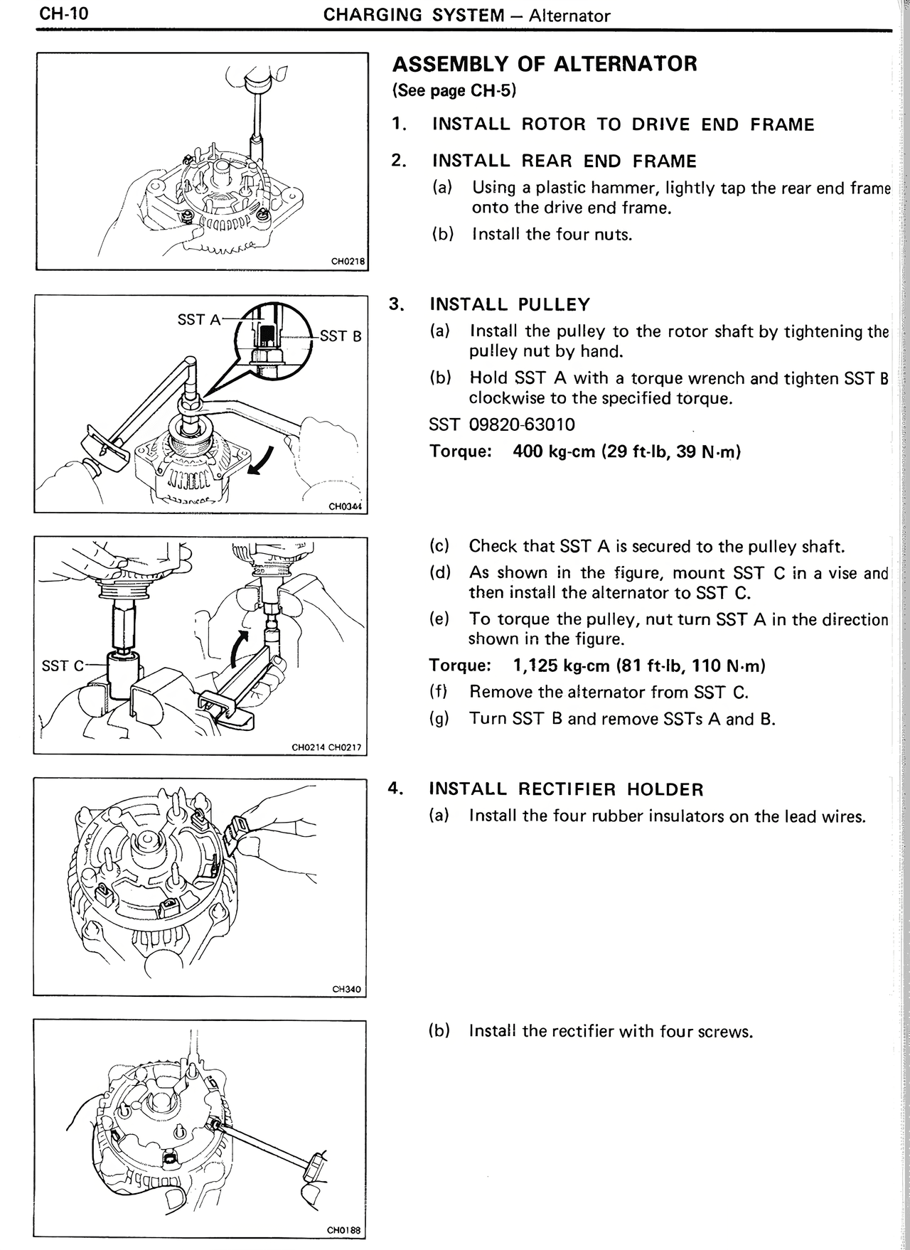 Assembly of Alternator — MK2 Supra Charging System, page 10