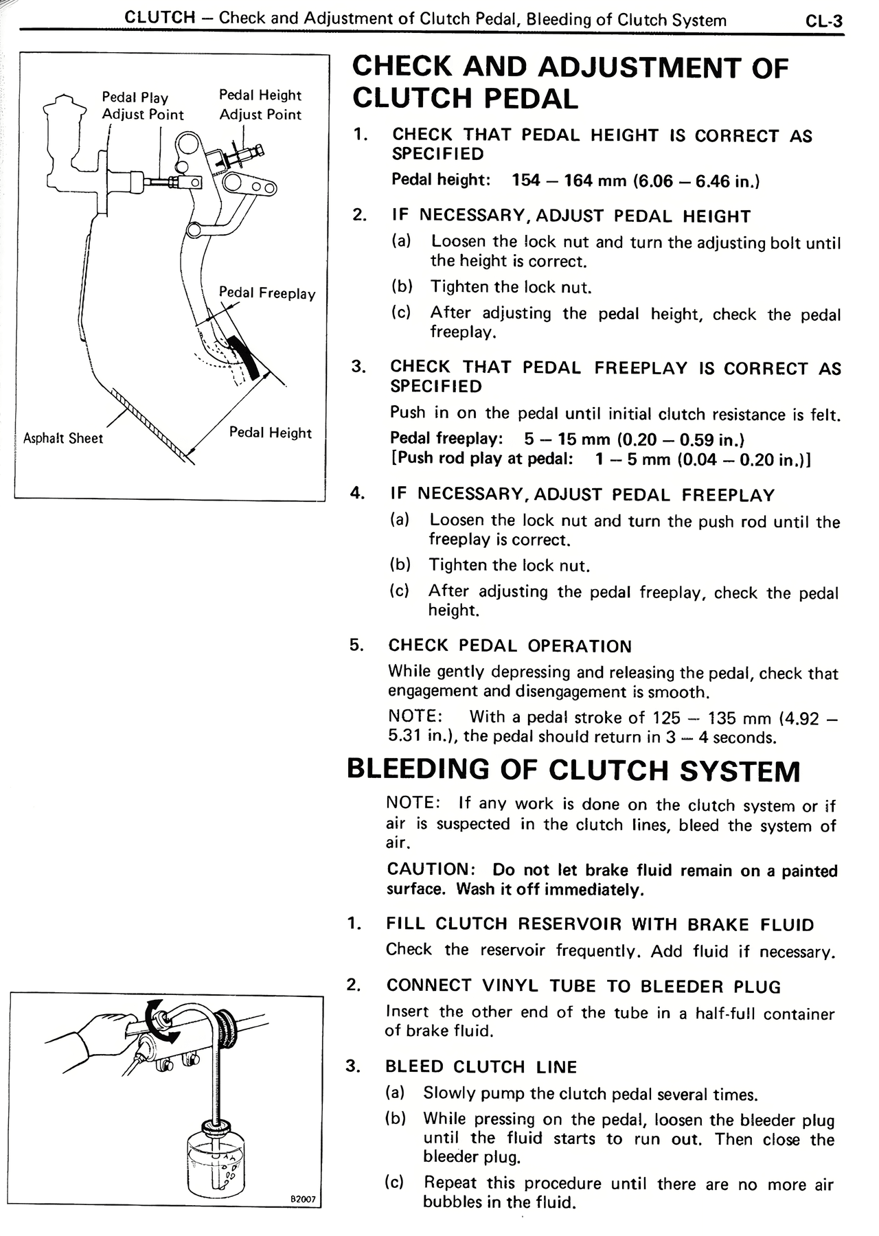 Check and Adjustment of Clutch Pedal — MK2 Supra Clutch, page 3