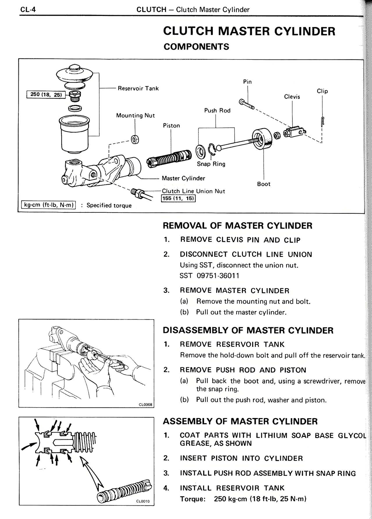 Clutch Master Cylinder Components — MK2 Supra Clutch, page 4