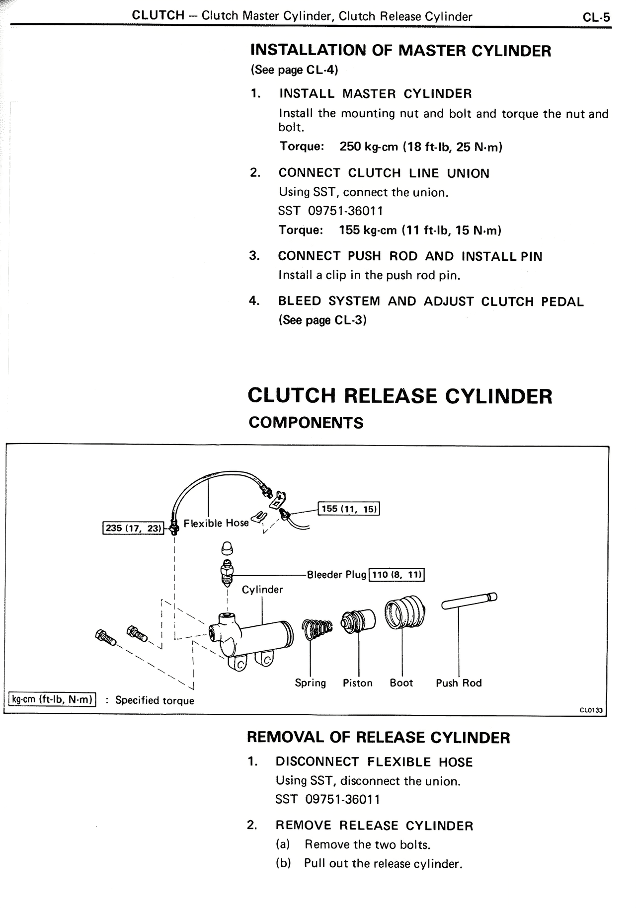 Installation of Master Cylinder — MK2 Supra Clutch, page 5