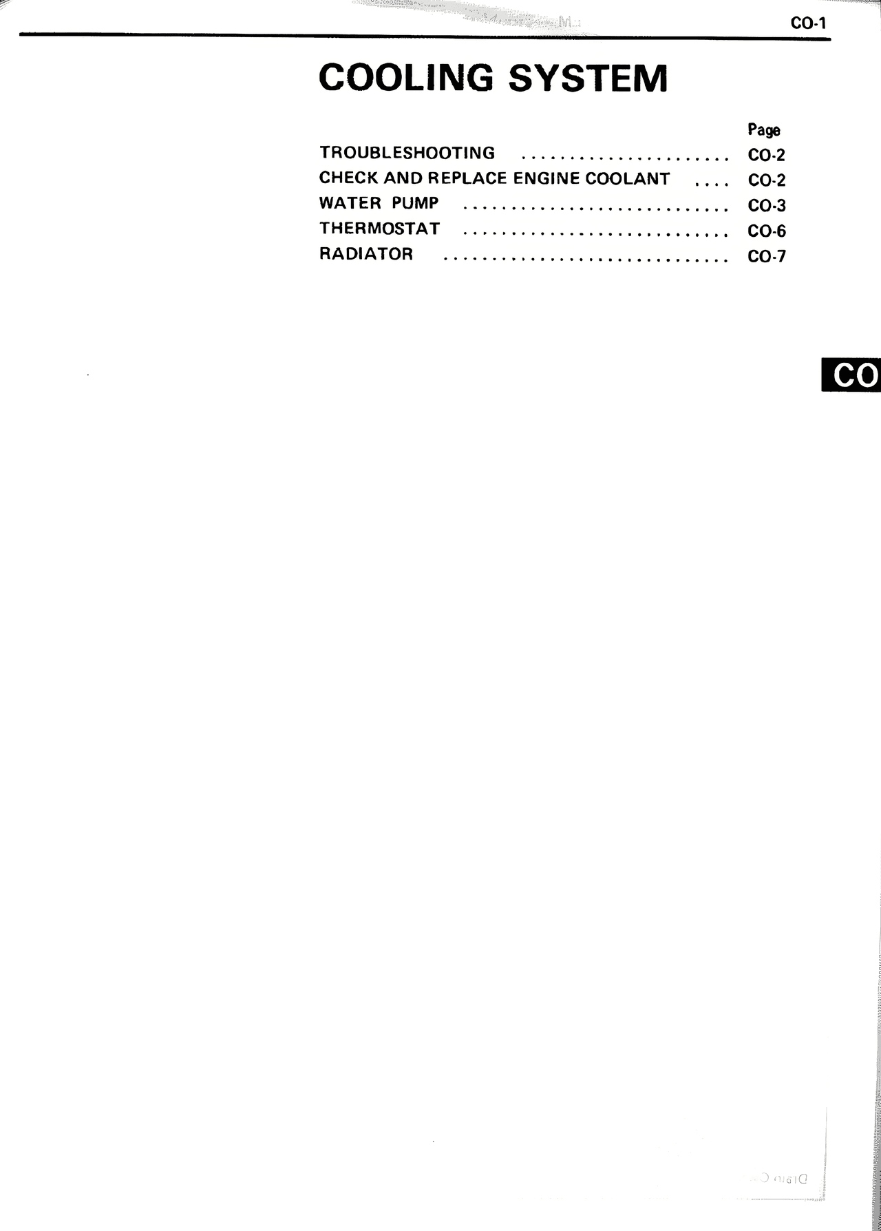 Cooling System — MK2 Supra Cooling System, page 1