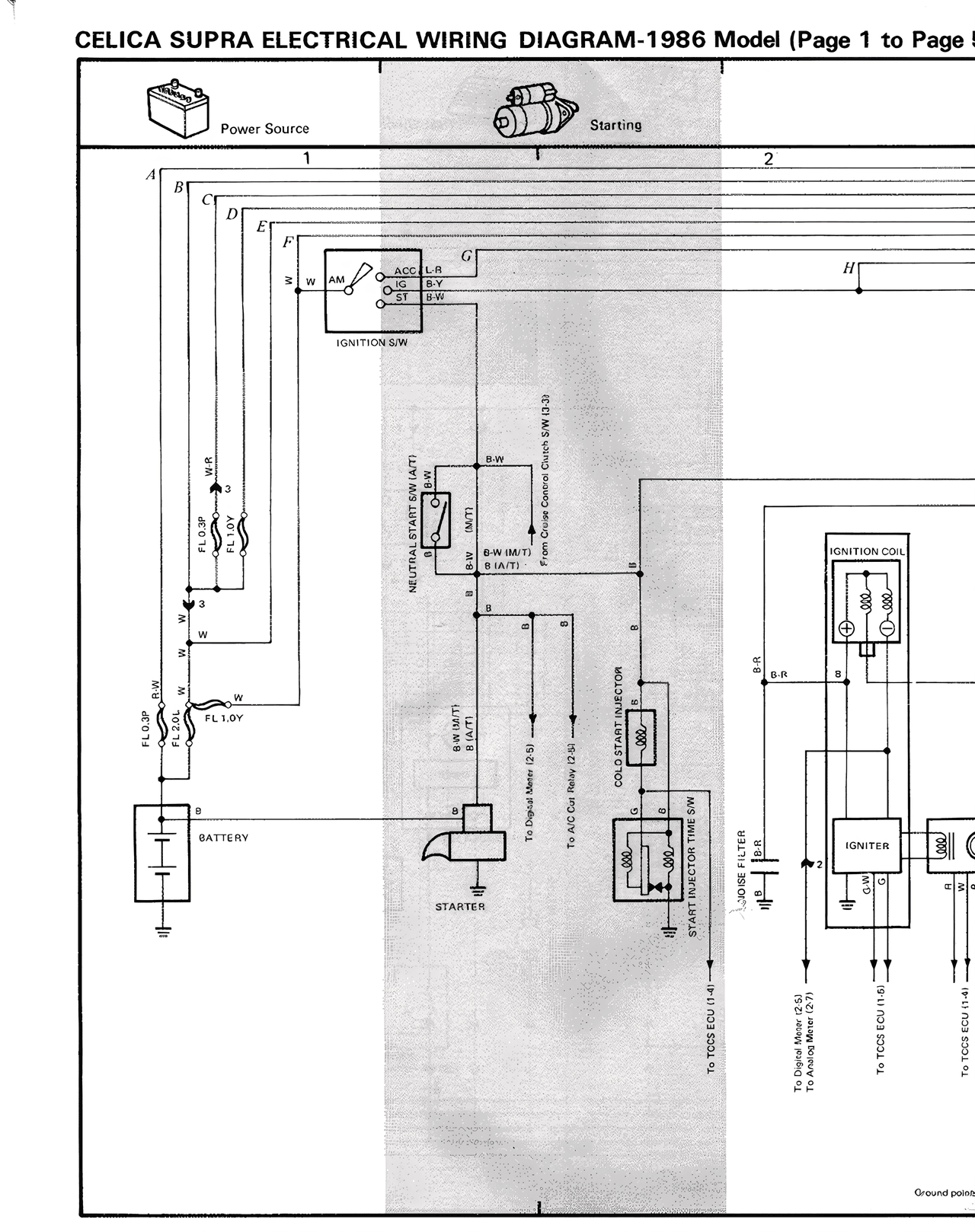 Electrical Wiring Diagrams — MK2 Supra Electrical Wiring Diagrams, page 3