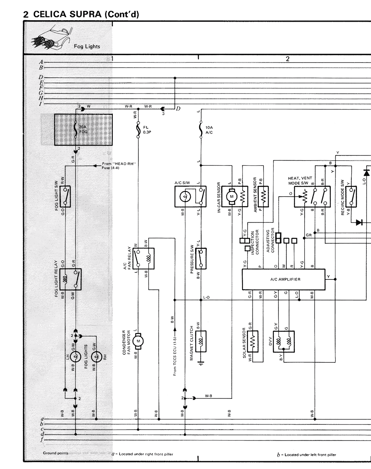 Fog Lights — MK2 Supra Electrical Wiring Diagrams, page 7