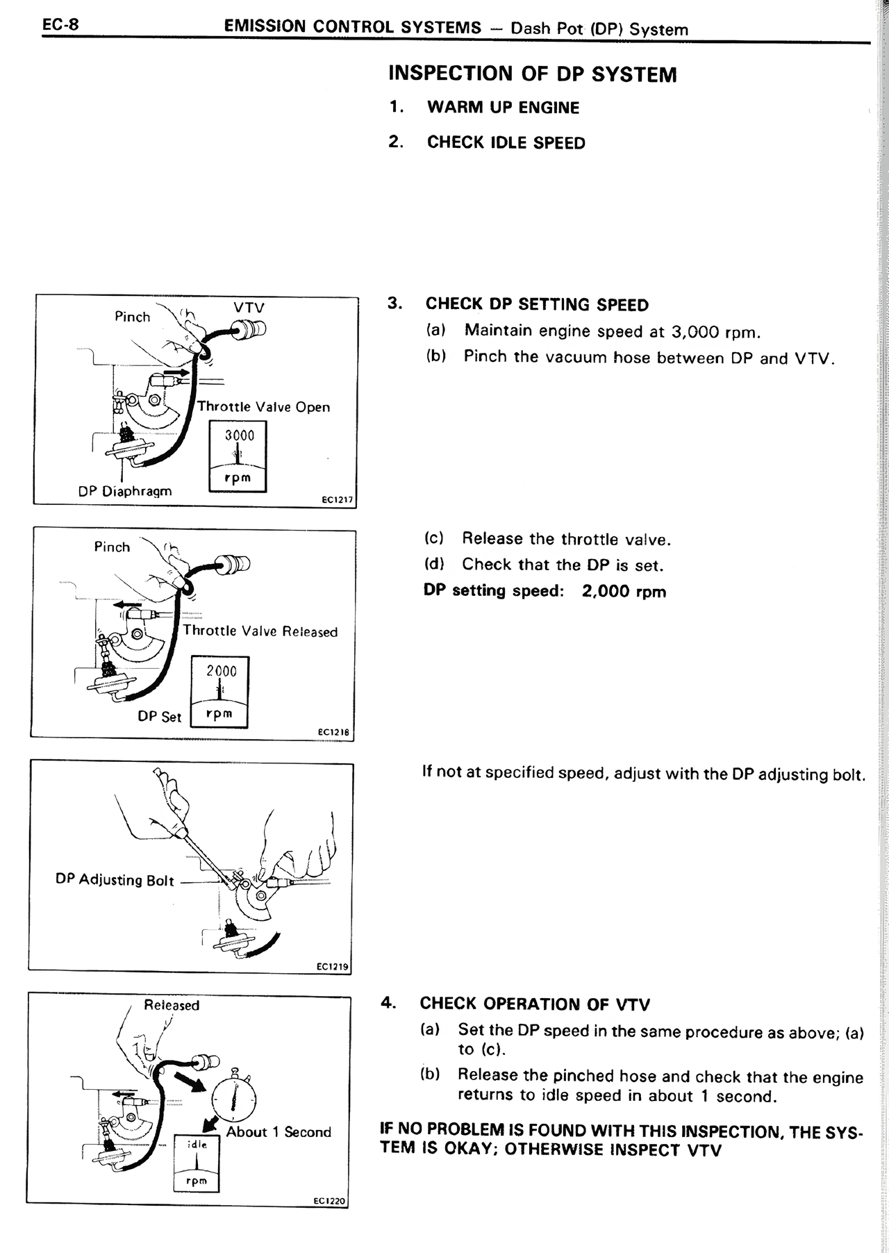 Inspection of Dp System — MK2 Supra Emission Control Systems, page 8