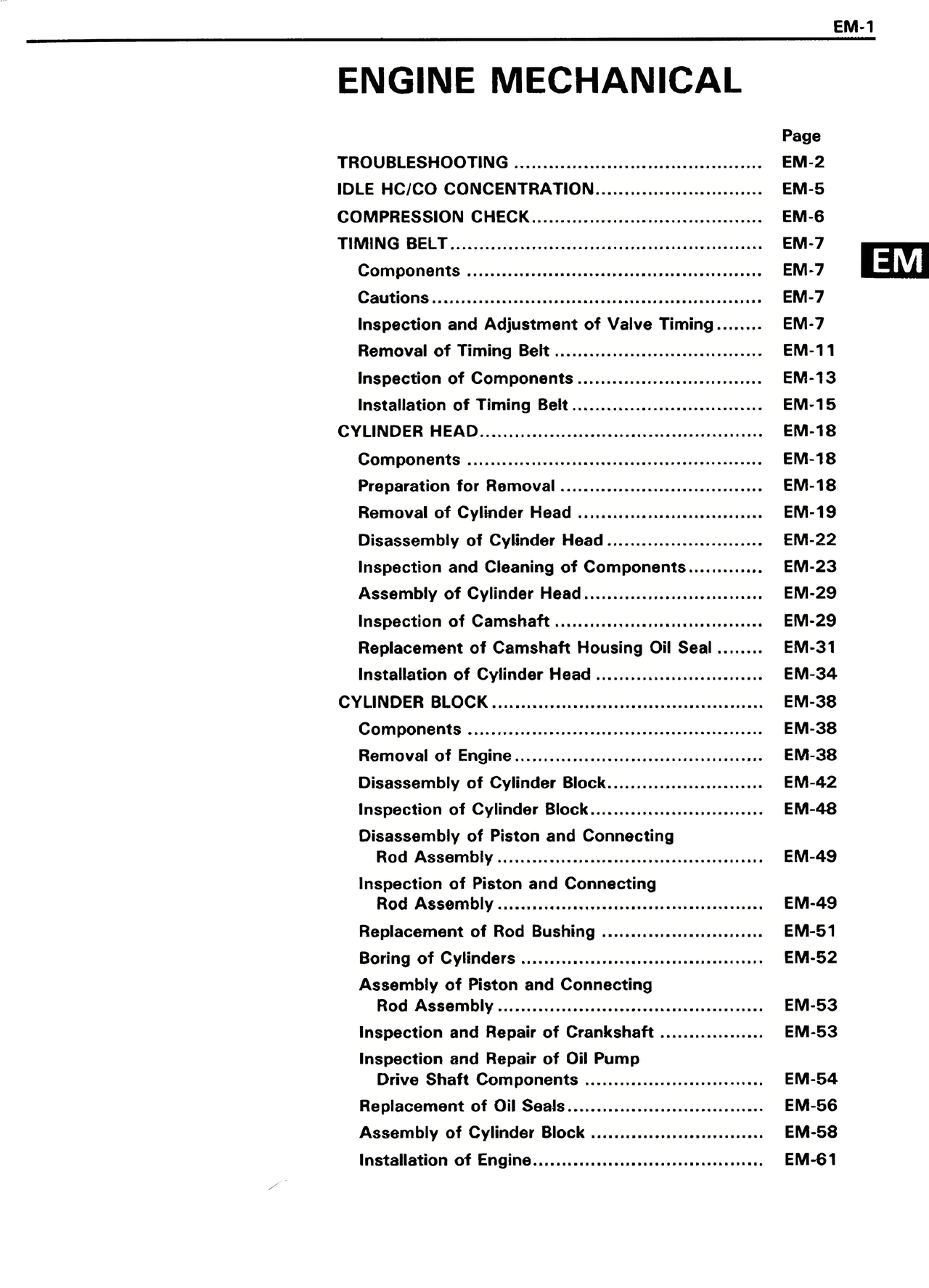 Engine Mechanical — MK2 Supra Engine Mechanical, page 1