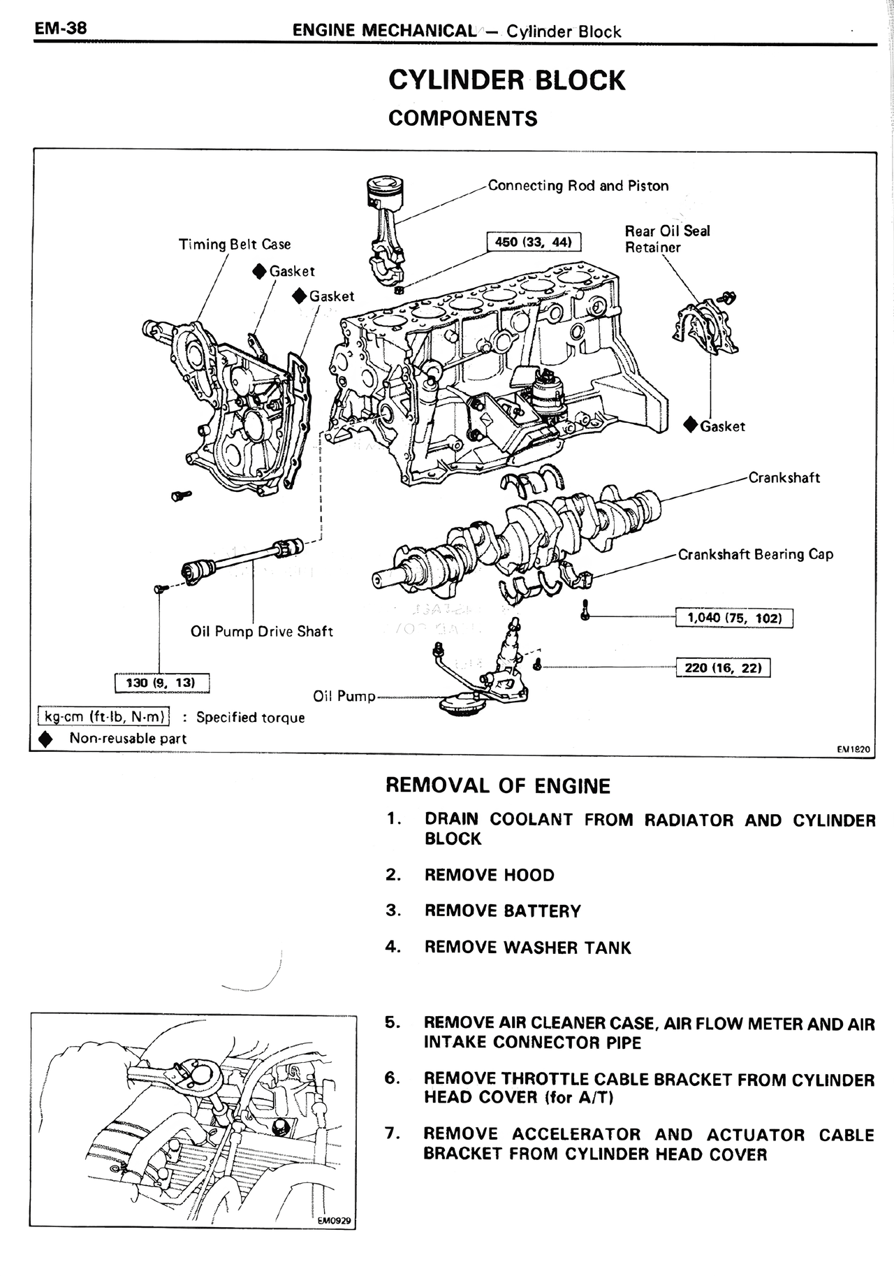 Cylinder Block — MK2 Supra Engine Mechanical, page 38
