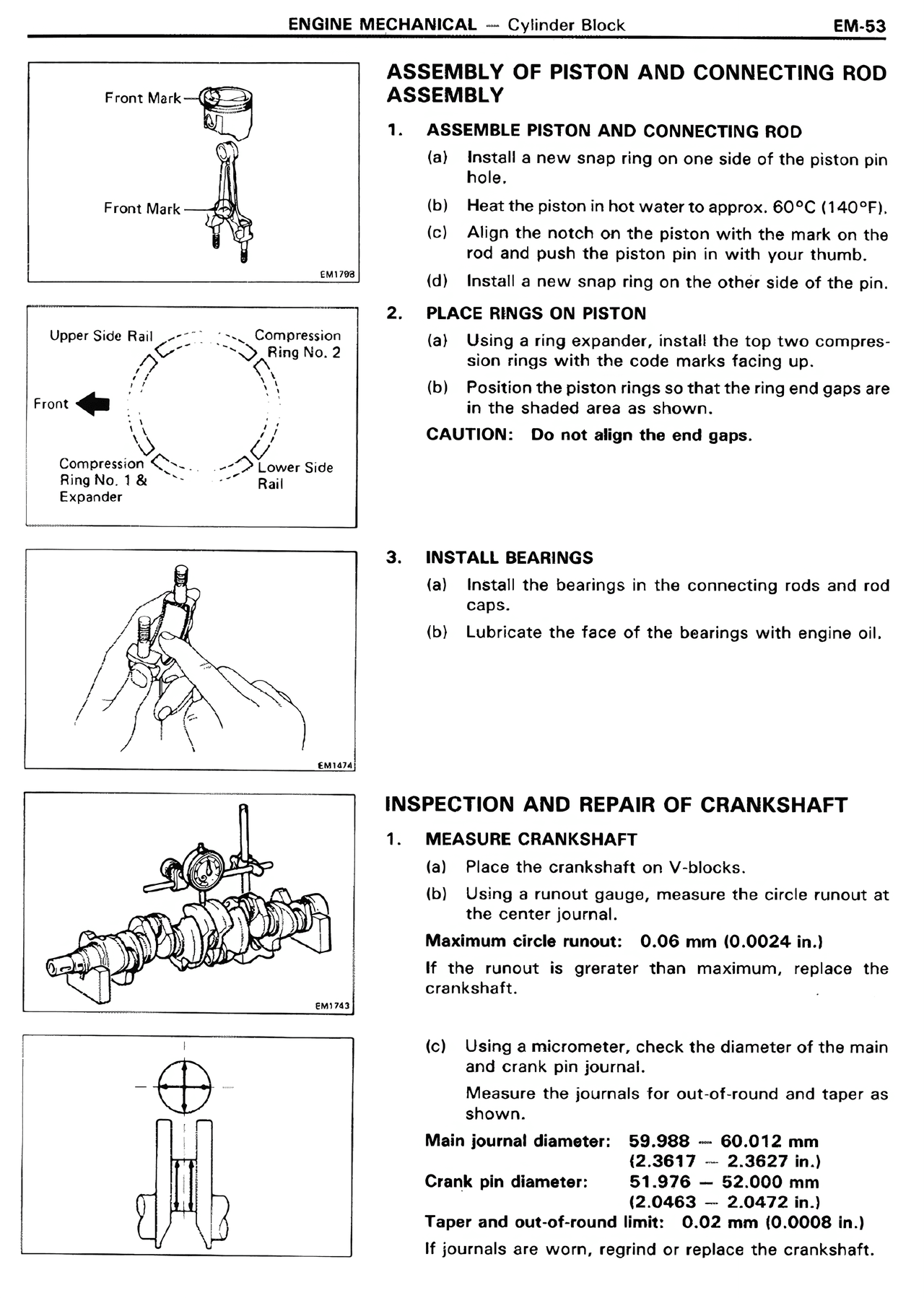 Assembly of Piston and Connecting Rod Assembly — MK2 Supra Engine Mechanical, page 53