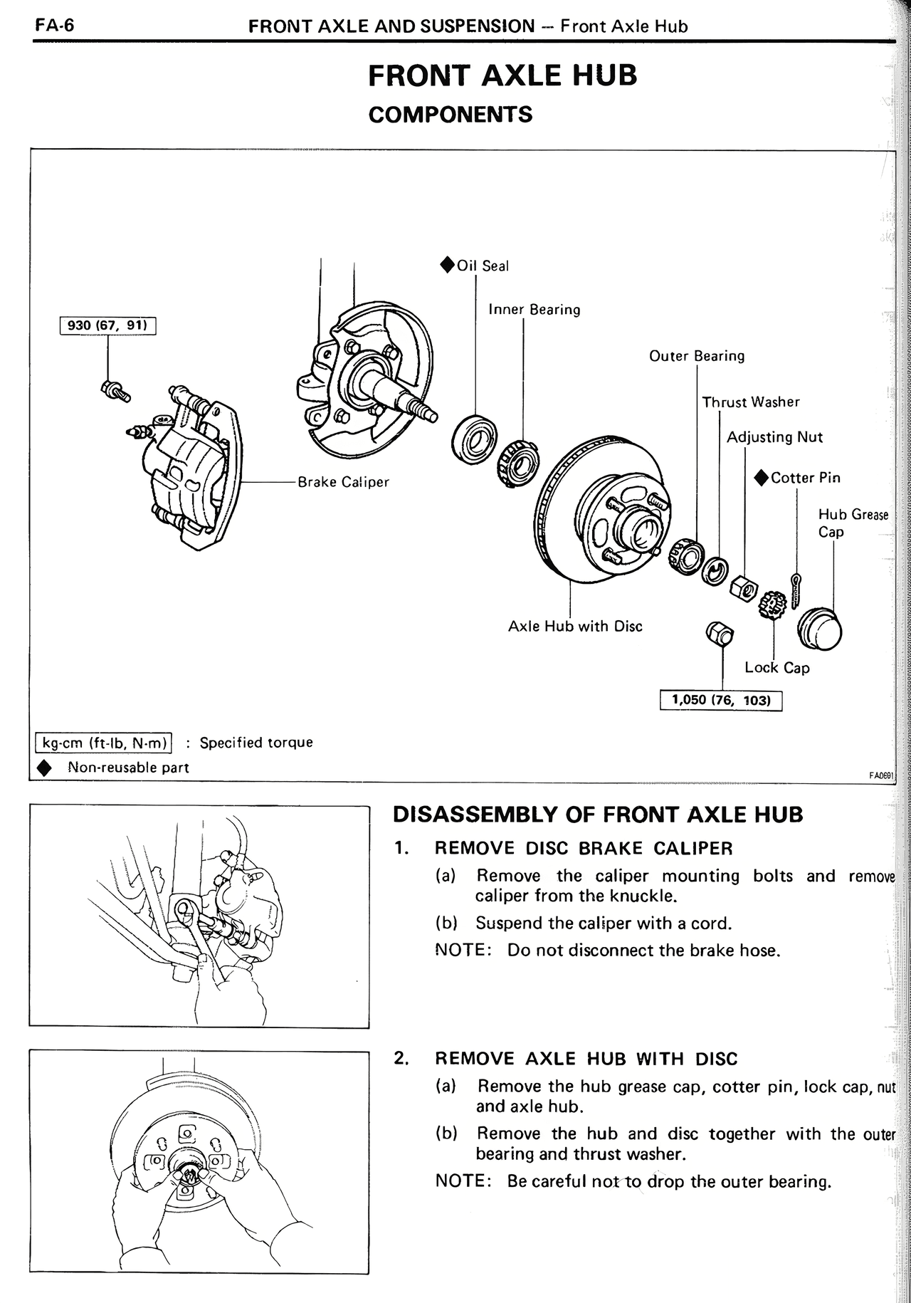 Front Axle Hub Components — MK2 Supra Front Axle And Suspension, page 6