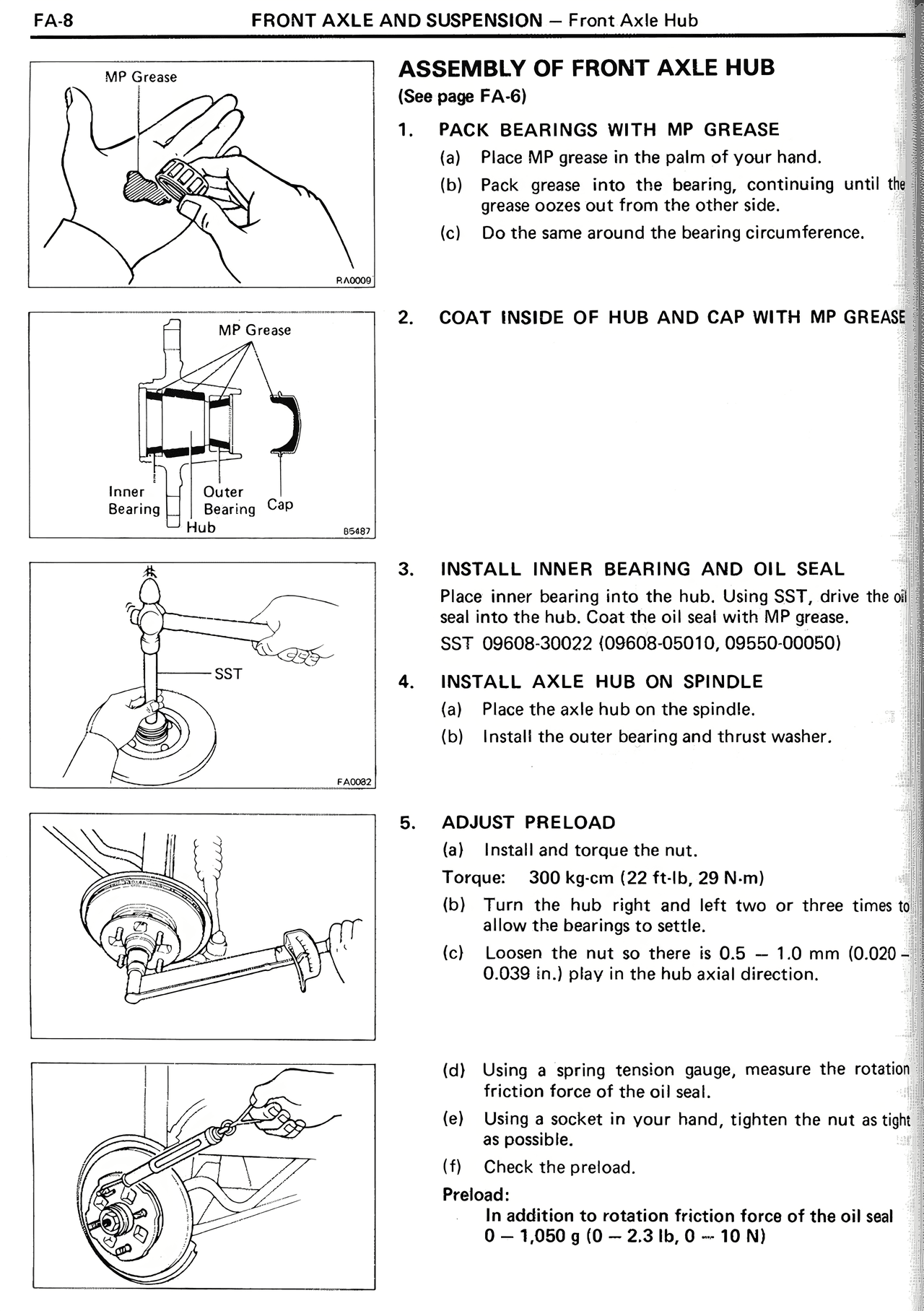 Assembly of Front Axle Hub — MK2 Supra Front Axle And Suspension, page 8