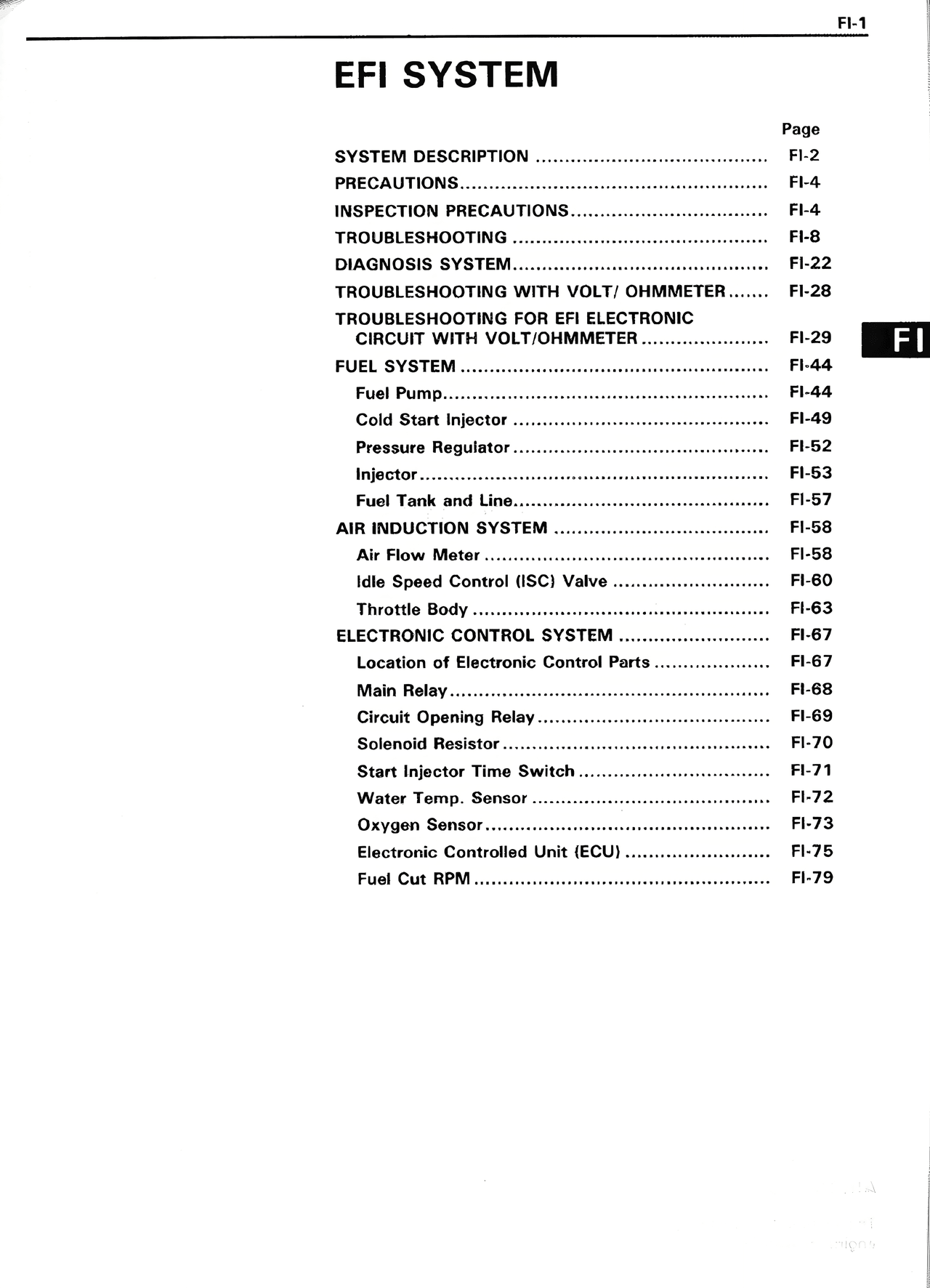 EFI System — MK2 Supra EFI System, page 1