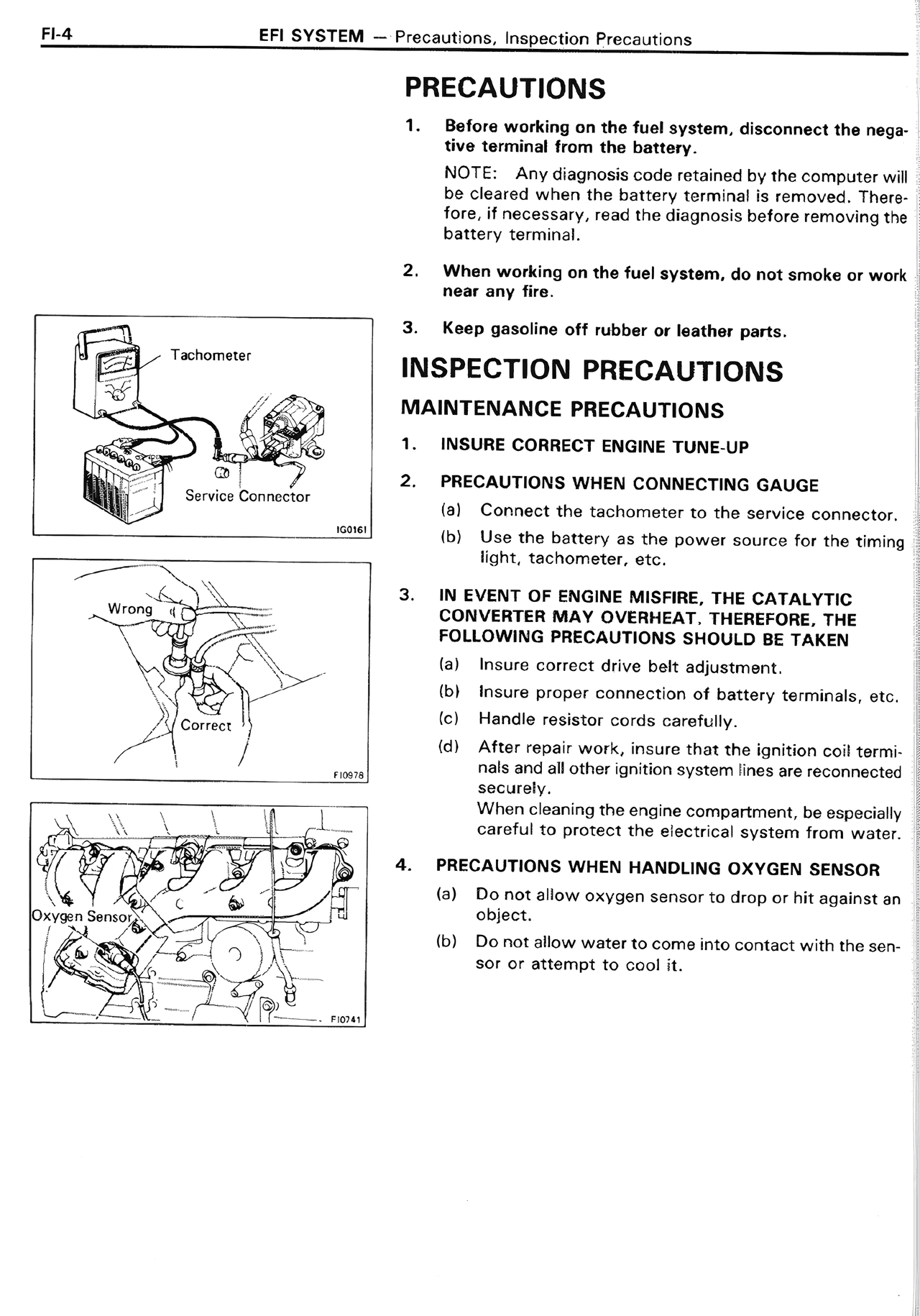 Precautions — MK2 Supra EFI System, page 4