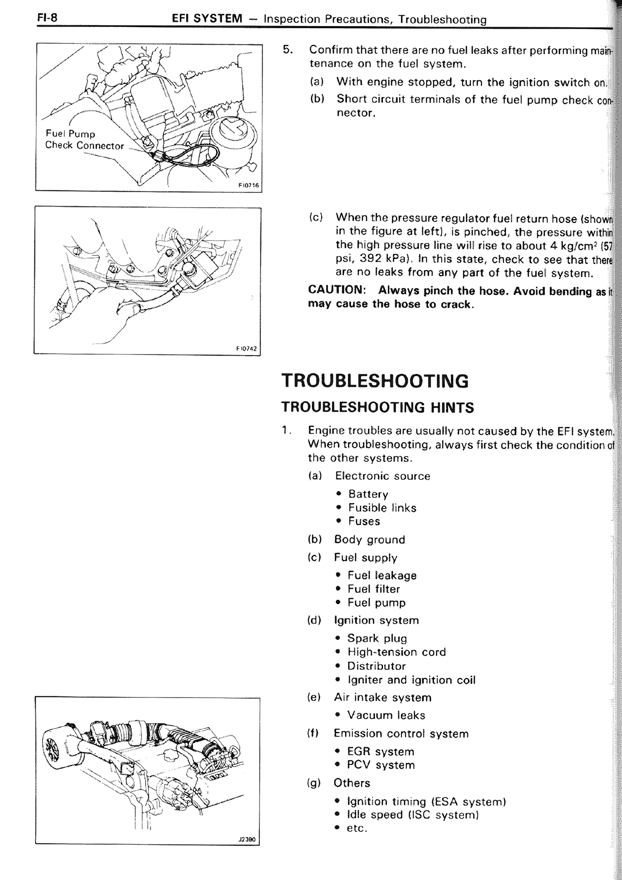 Troubleshooting — MK2 Supra EFI System, page 8
