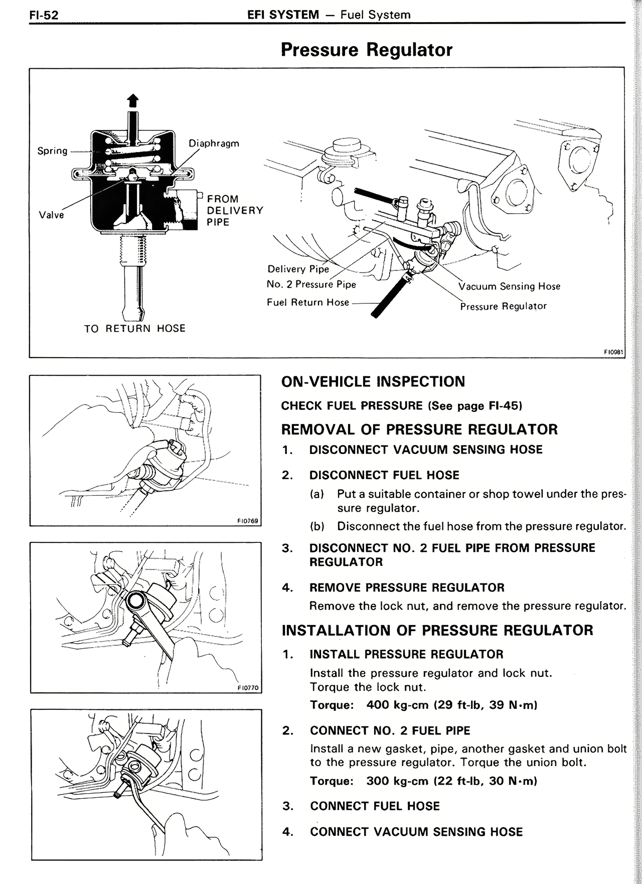 Pressure Regulator — MK2 Supra EFI System, page 52