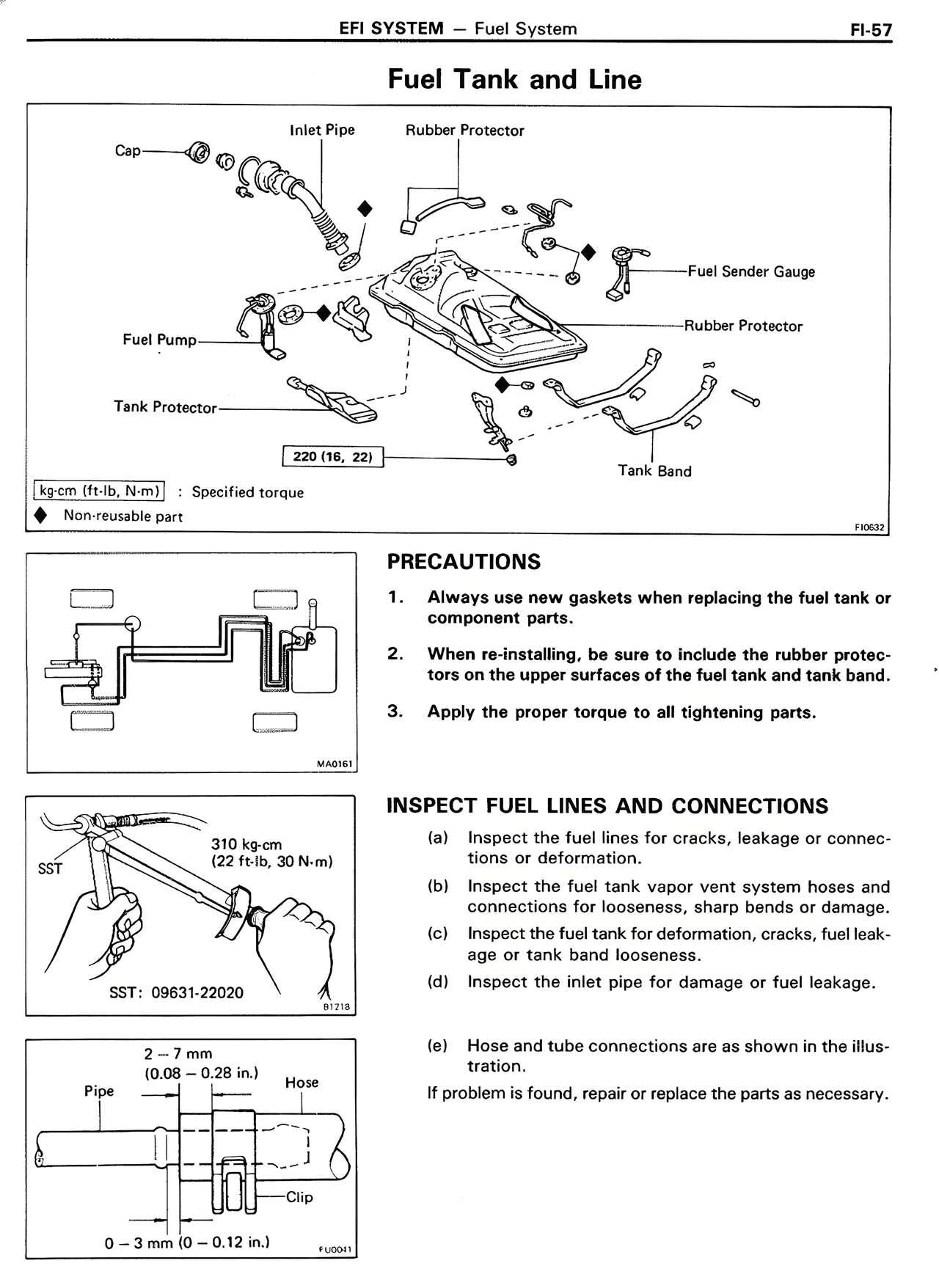Fuel Tank and Line — MK2 Supra EFI System, page 57