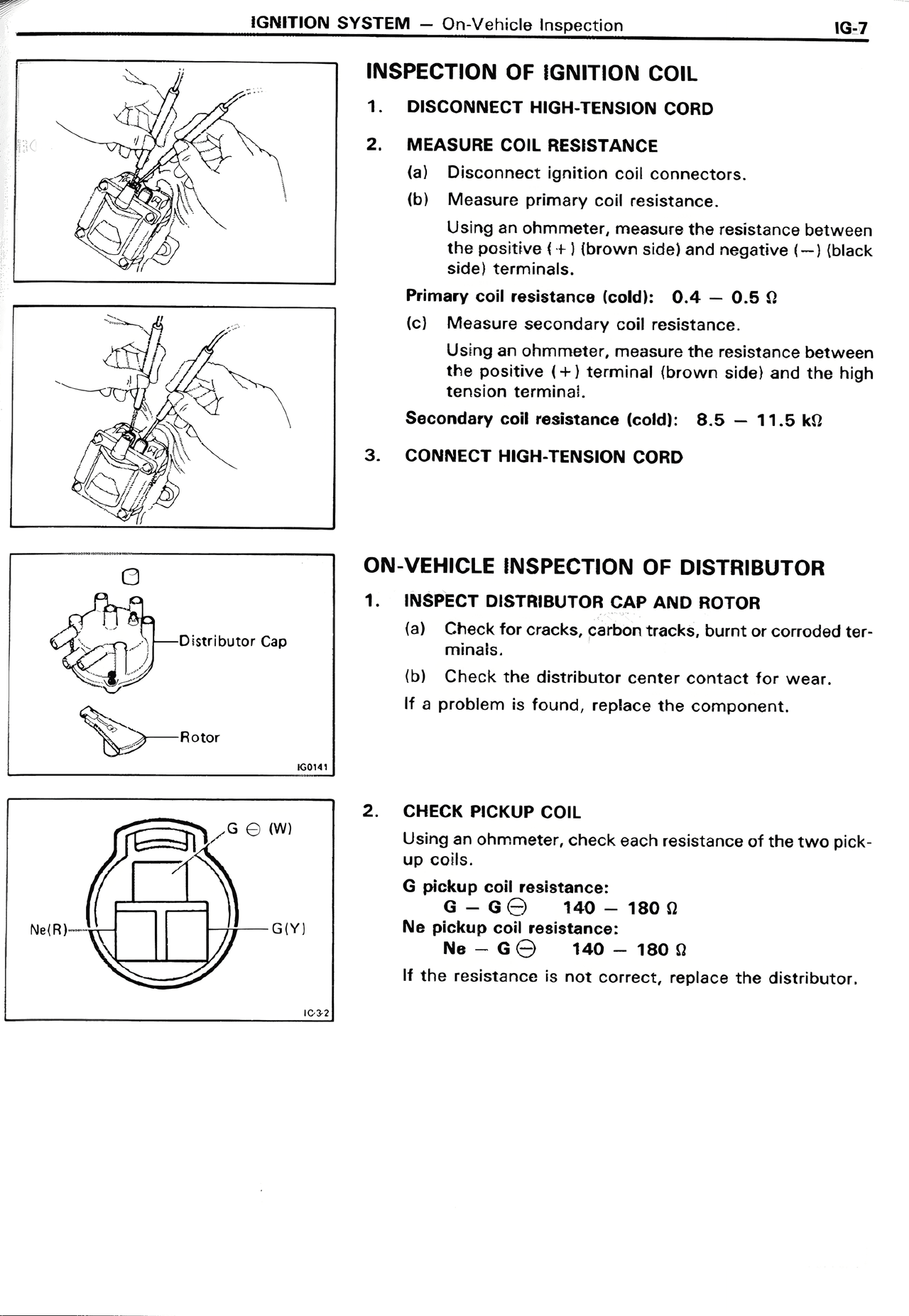 Inspection of Ignition Coil — MK2 Supra Ignition System, page 7