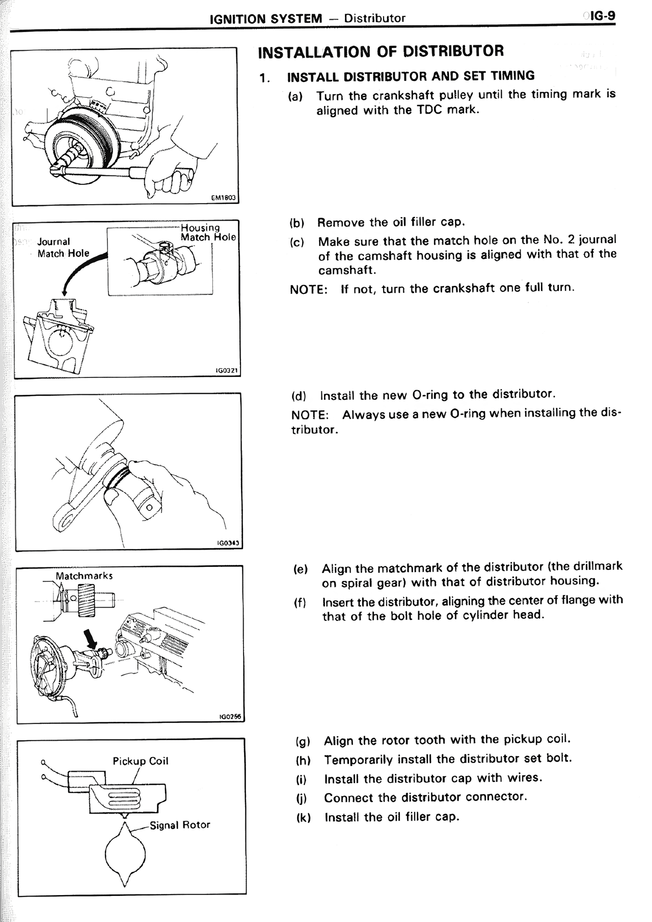 Installation of Distributor — MK2 Supra Ignition System, page 9