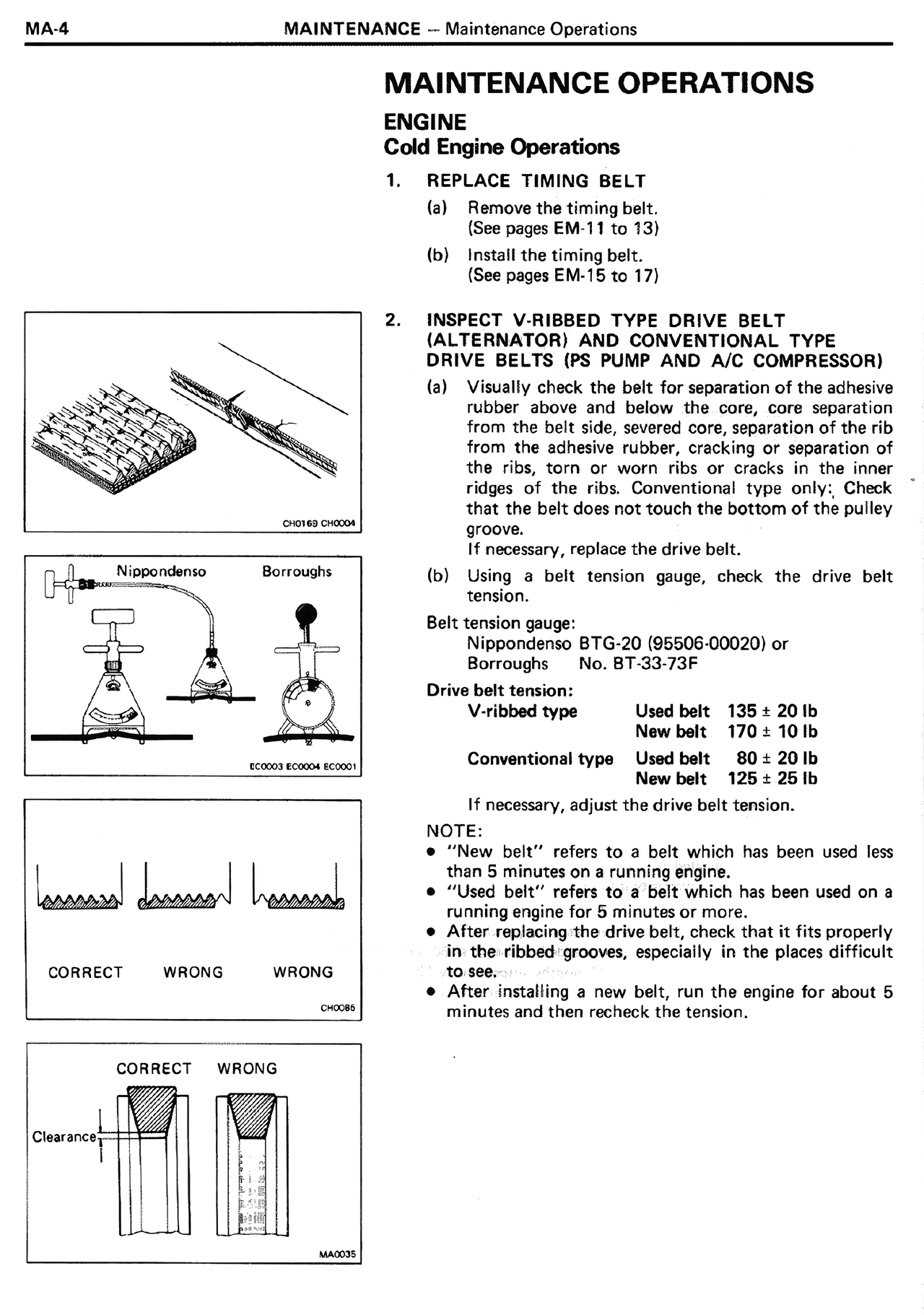 Maintenance Operations — MK2 Supra Maintenance, page 4