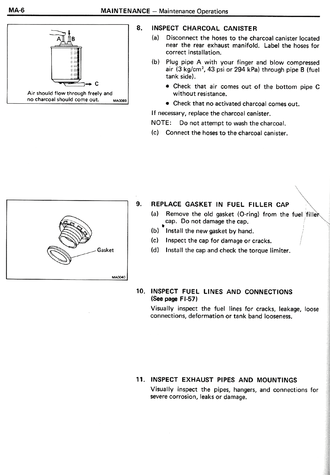 Maintenance — MK2 Supra Maintenance, page 6