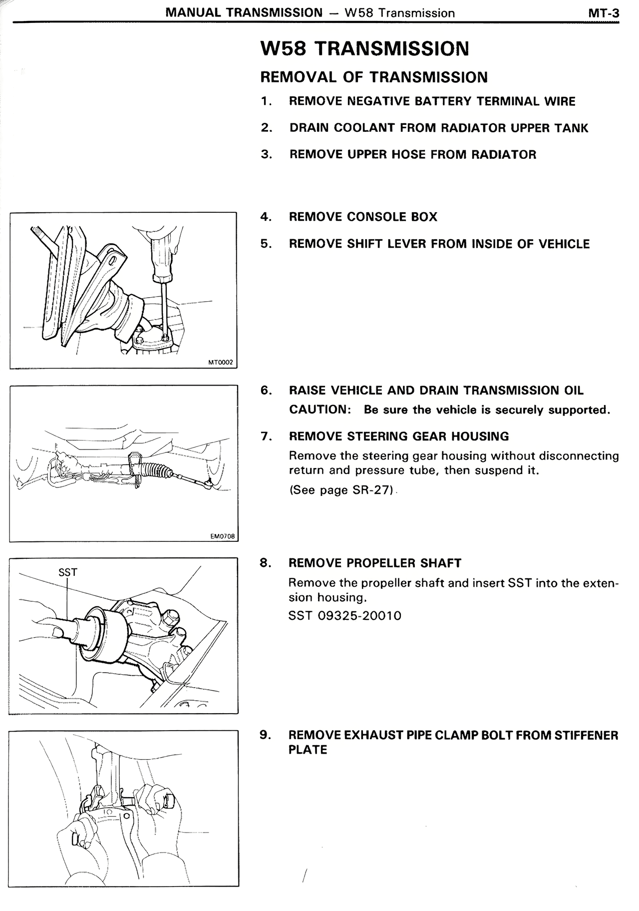 W58 Transmission — MK2 Supra Manual Transmission, page 3