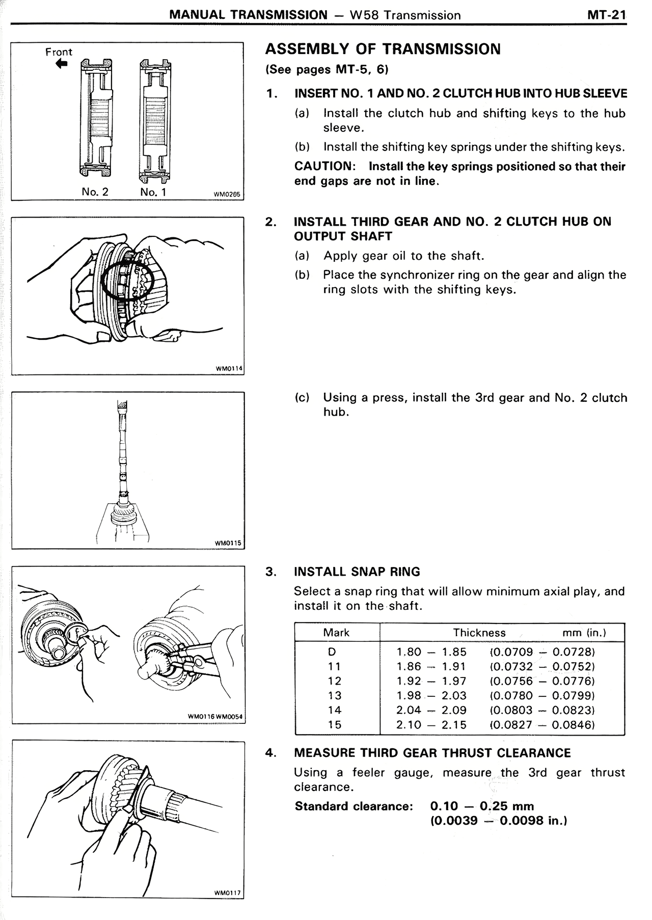 Assembly of Transmission — MK2 Supra Manual Transmission, page 21