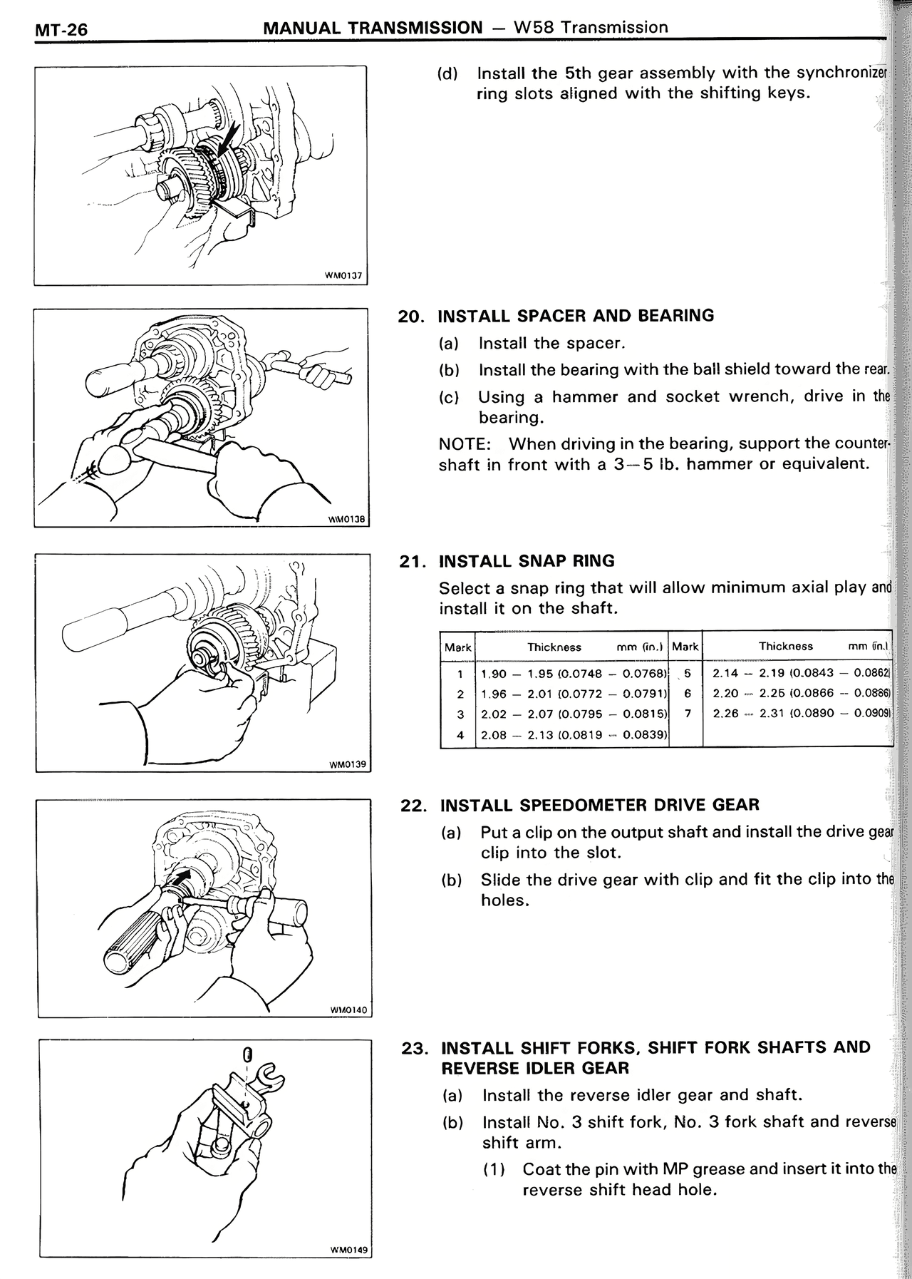 Manual Transmission — MK2 Supra Manual Transmission, page 26